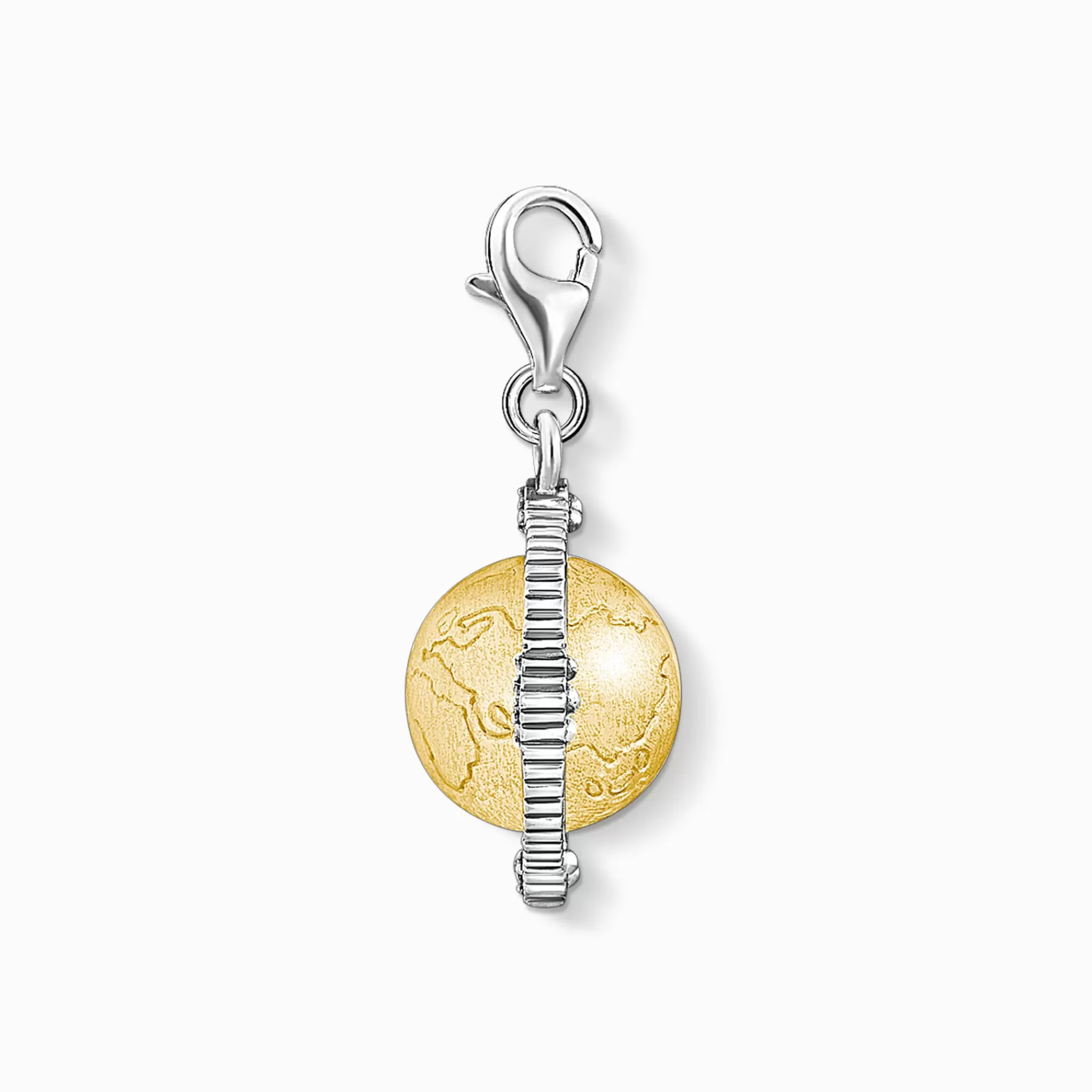 THOMAS SABO Charms | Charms<CHARM-H&AUML;NGSMYCKE VINTAGE JORDGLOB gult guldfargad, silverfargad, vit