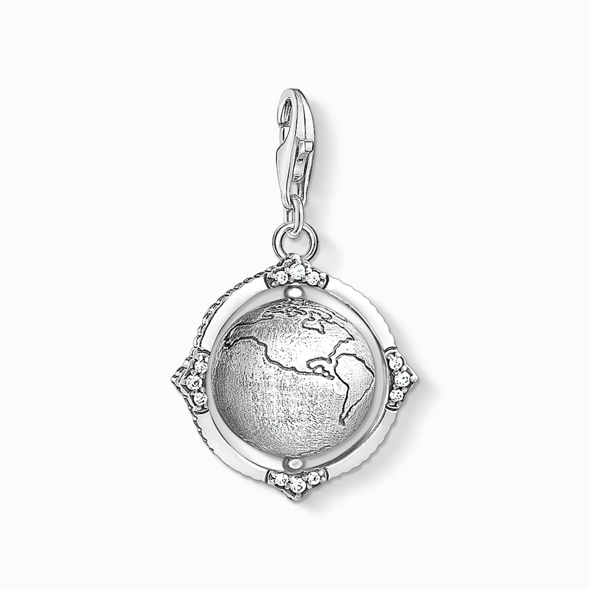 THOMAS SABO Charms | Charms<CHARM-H&AUML;NGSMYCKE VINTAGE JORDKLOT silverfargad, vit