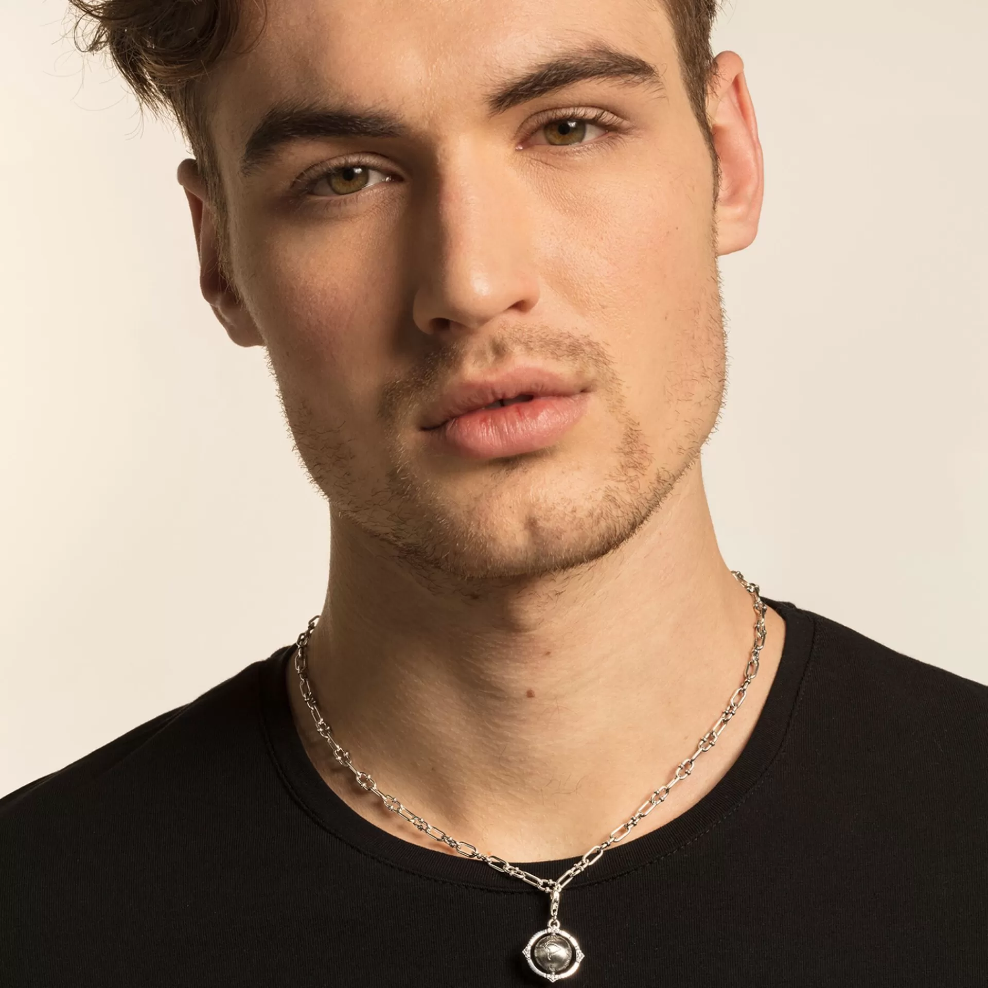 THOMAS SABO Charms | Charms<CHARM-H&AUML;NGSMYCKE VINTAGE JORDKLOT silverfargad, vit