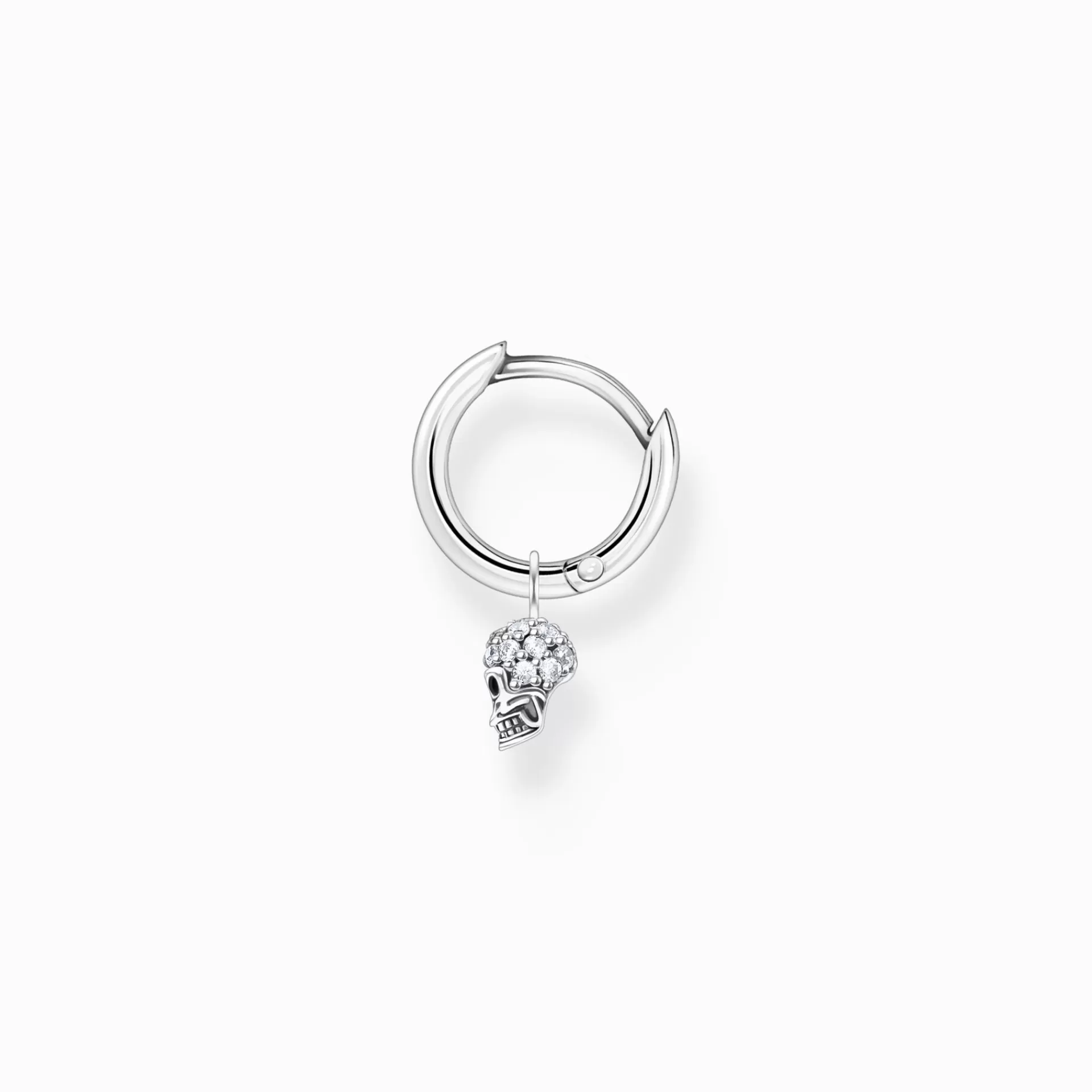 THOMAS SABO Creoler | Återvunnet 925 silver<CREOL&OUML;RH&AUML;NGE INDIVIDUELLT MED D&OUML;DSKALLE H&AUML;NGSMYCKE SILVER silverfargad, vit