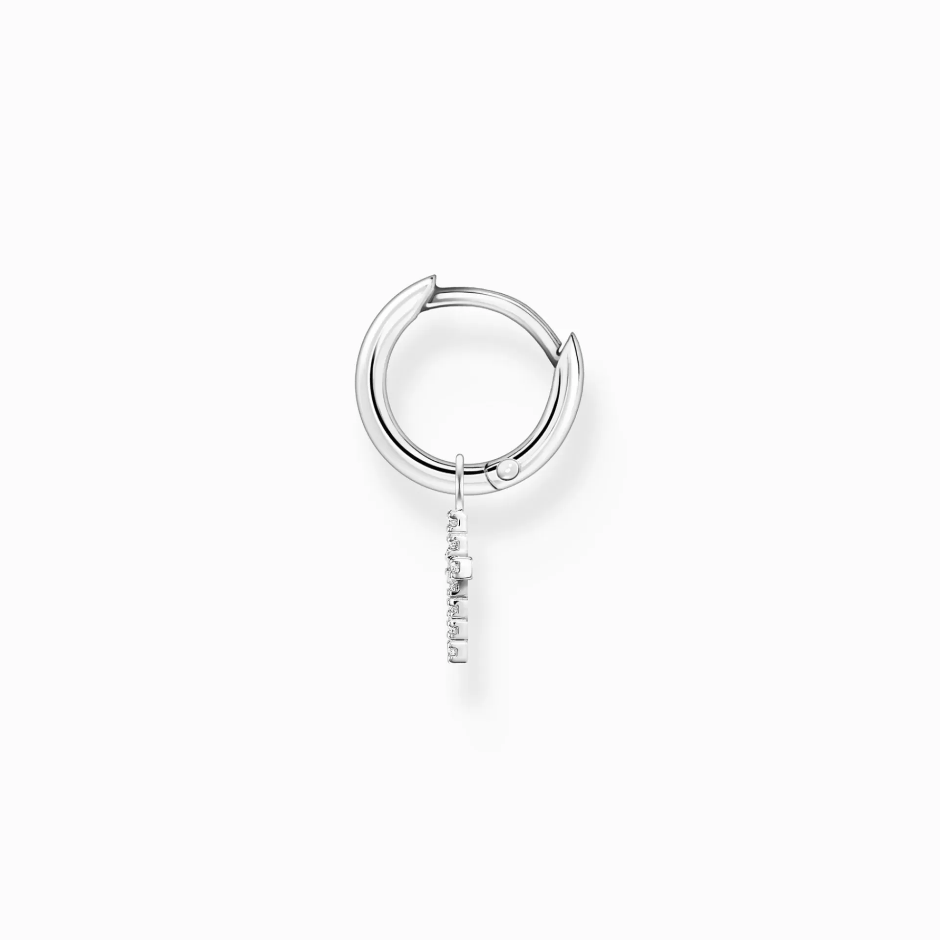 THOMAS SABO Creoler | Återvunnet 925 silver<CREOL&OUML;RH&AUML;NGE INDIVIDUELLT MED KORS H&AUML;NGE SILVER silverfargad, vit