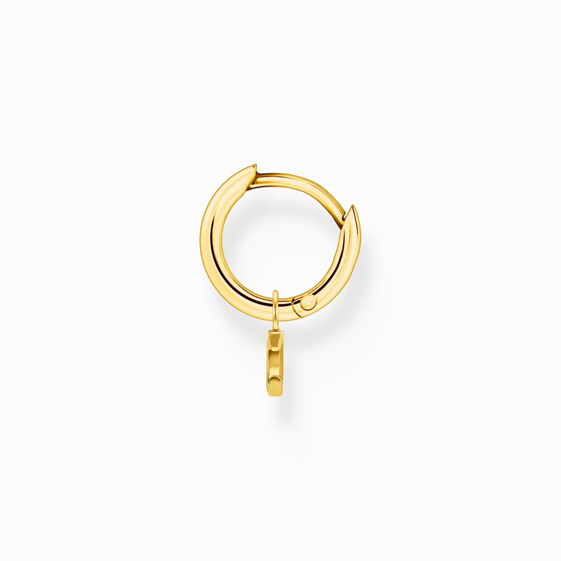 THOMAS SABO Creoler | 18K plätering<CREOL&OUML;RH&AUML;NGE INDIVIDUELLT MED M&ARING;NEN H&AUML;NGE GULD vit, gult guldfargad