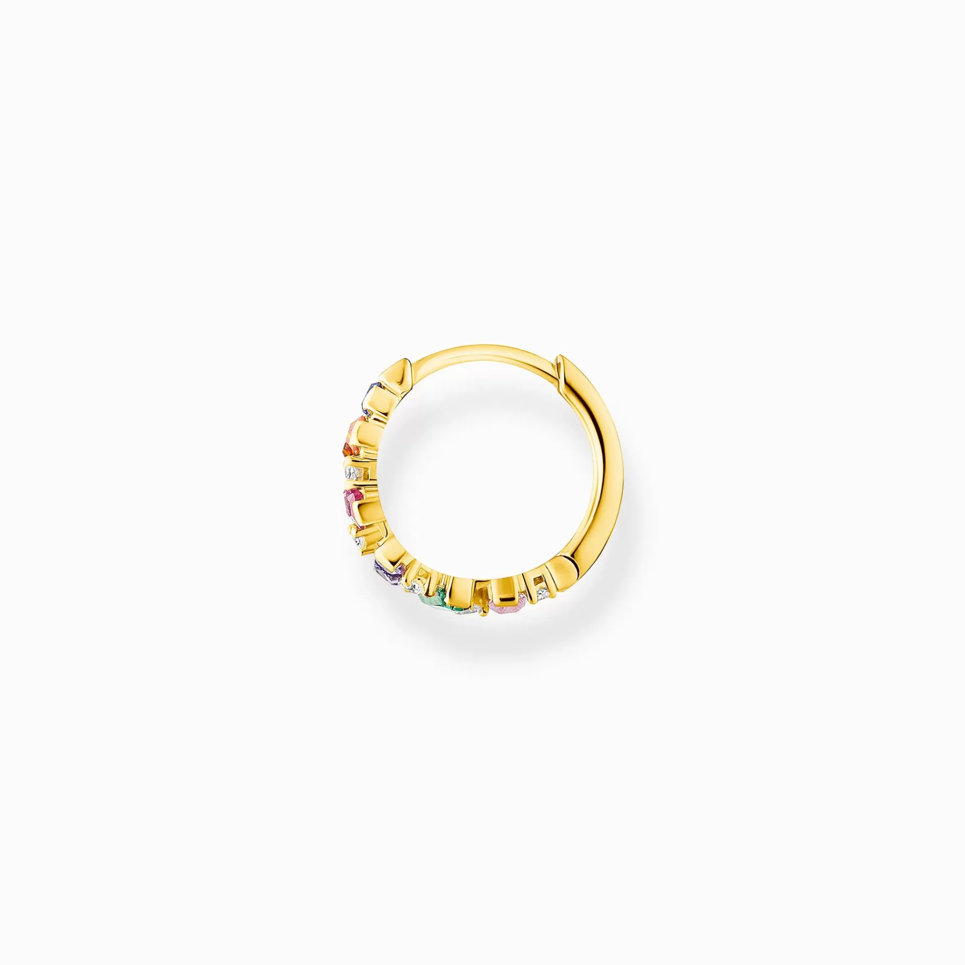 THOMAS SABO Creoler | 18K plätering<CREOL&OUML;RH&AUML;NGE INDIVIDUELLT STENAR I F&AUML;RG GULD gult guldfargad, blå, orange, röd, violett, grön, vit, rosa
