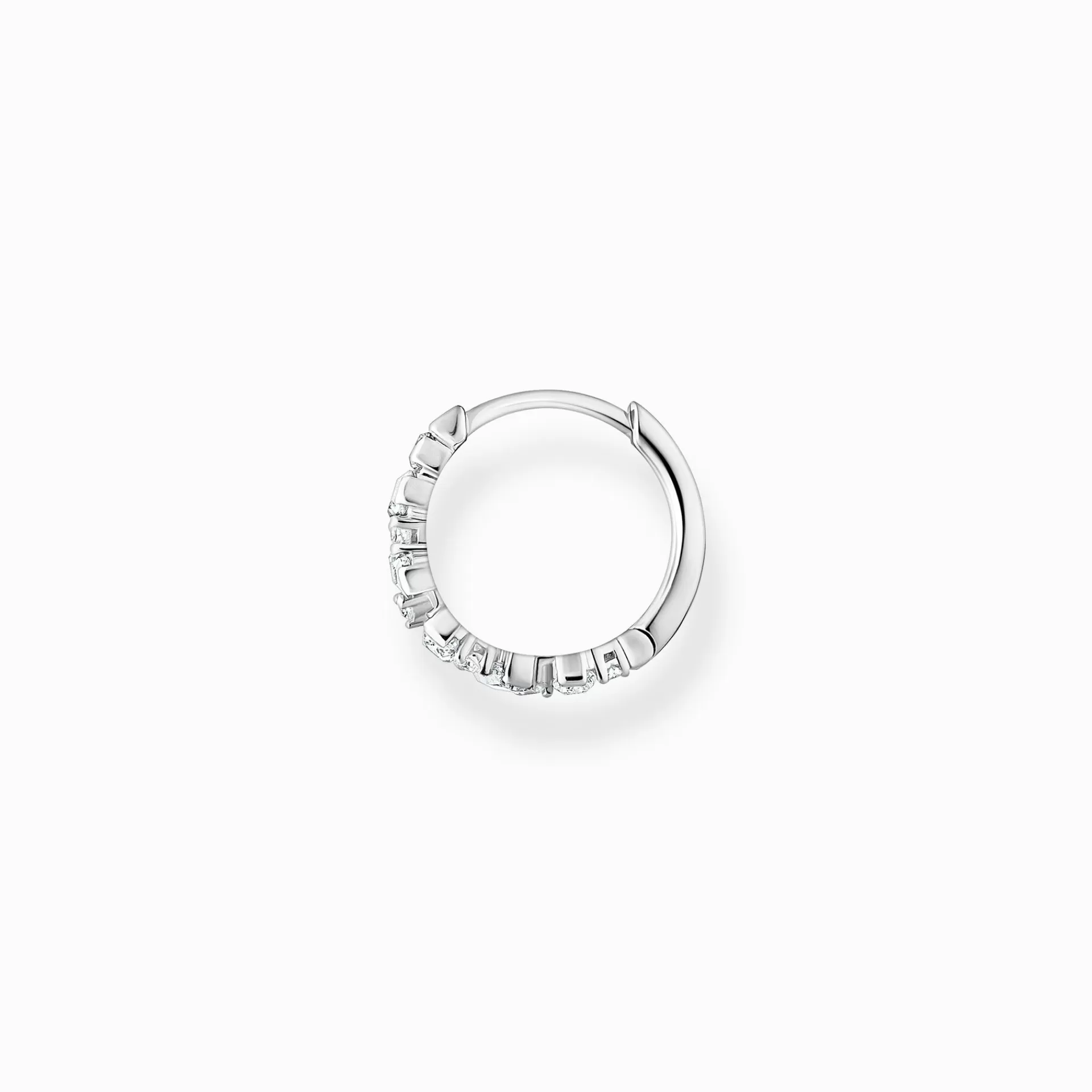THOMAS SABO Creoler | Återvunnet 925 silver<CREOL&OUML;RH&AUML;NGE INDIVIDUELLT VITA STENAR SILVER silverfargad, vit