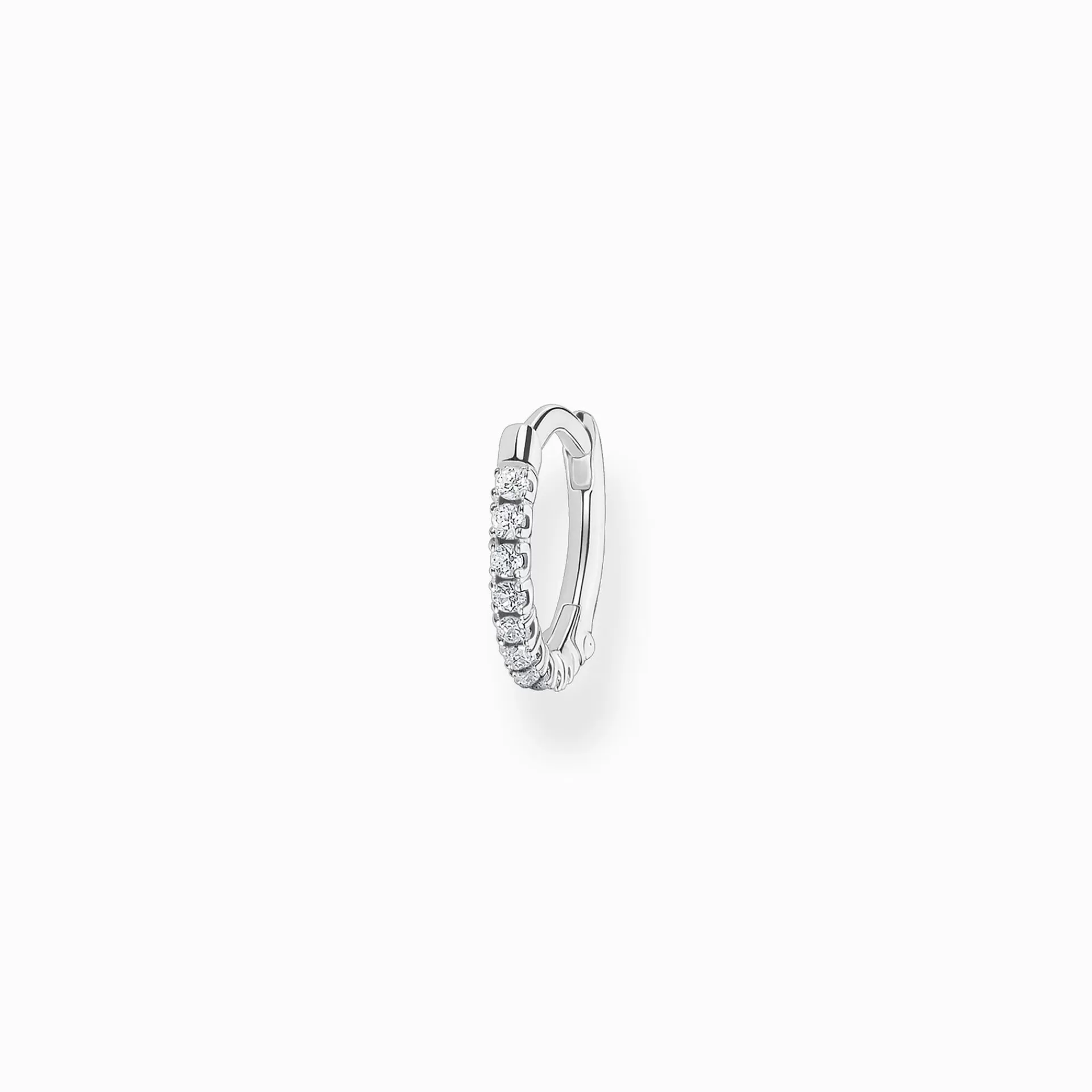 THOMAS SABO Creoler | Återvunnet 925 silver<CREOL&OUML;RH&AUML;NGE INDIVIDUELLT VITA STENAR SILVER silverfargad, vit
