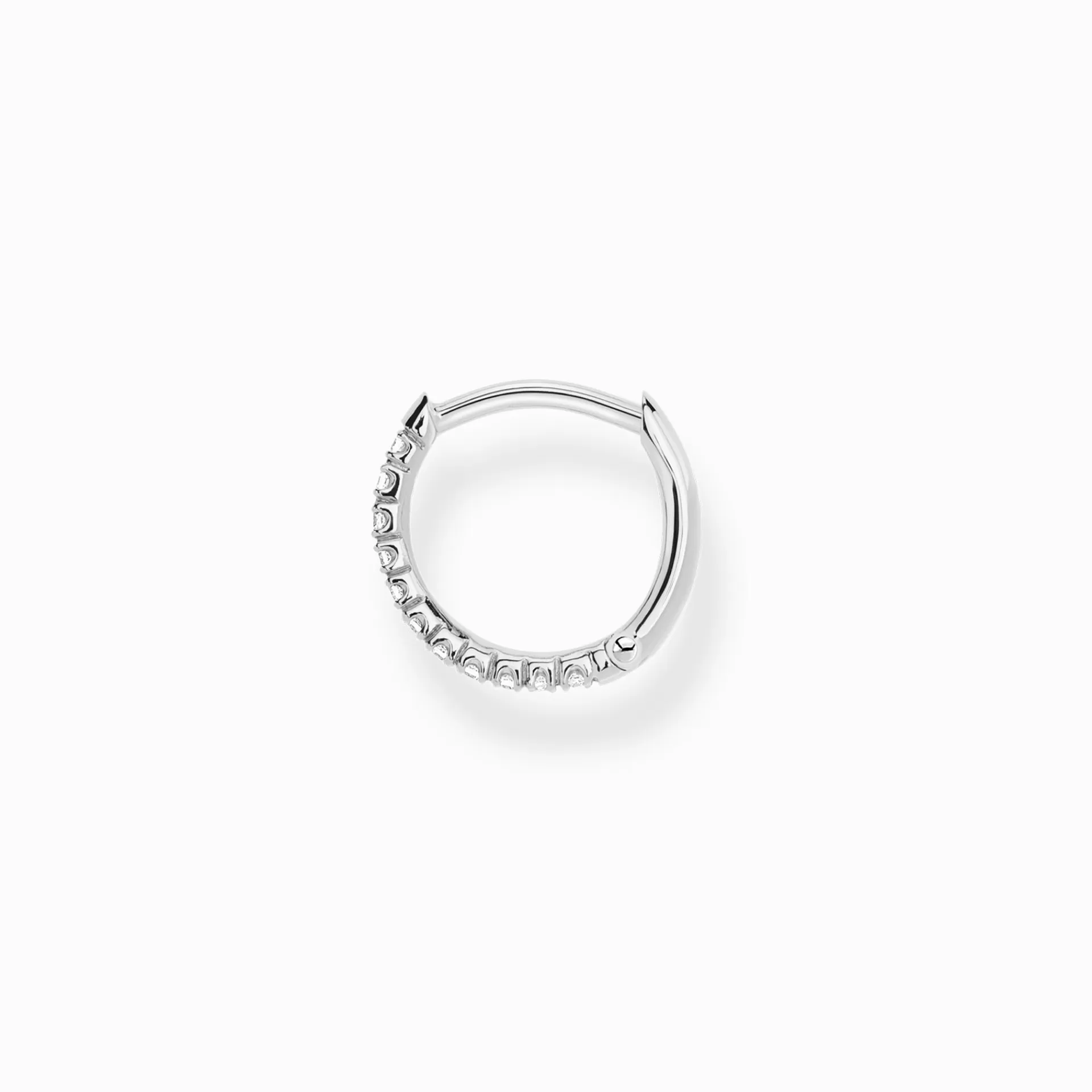 THOMAS SABO Creoler | Återvunnet 925 silver<CREOL&OUML;RH&AUML;NGE INDIVIDUELLT VITA STENAR SILVER silverfargad, vit