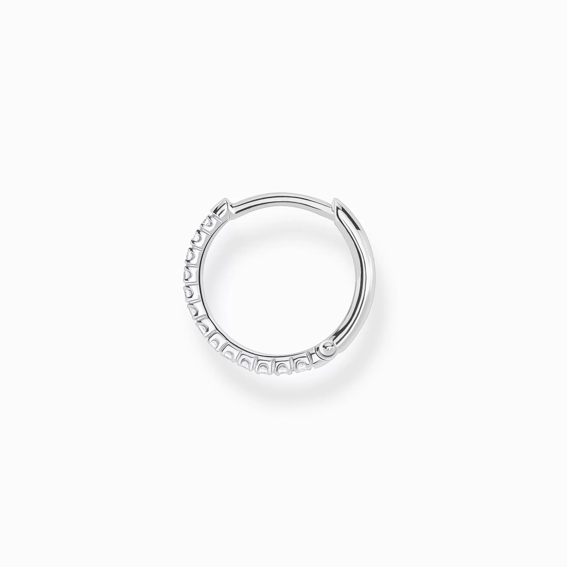 THOMAS SABO Creoler | Återvunnet 925 silver<CREOL&OUML;RH&AUML;NGE INDIVIDUELLT VITA STENAR SILVER silverfargad, vit