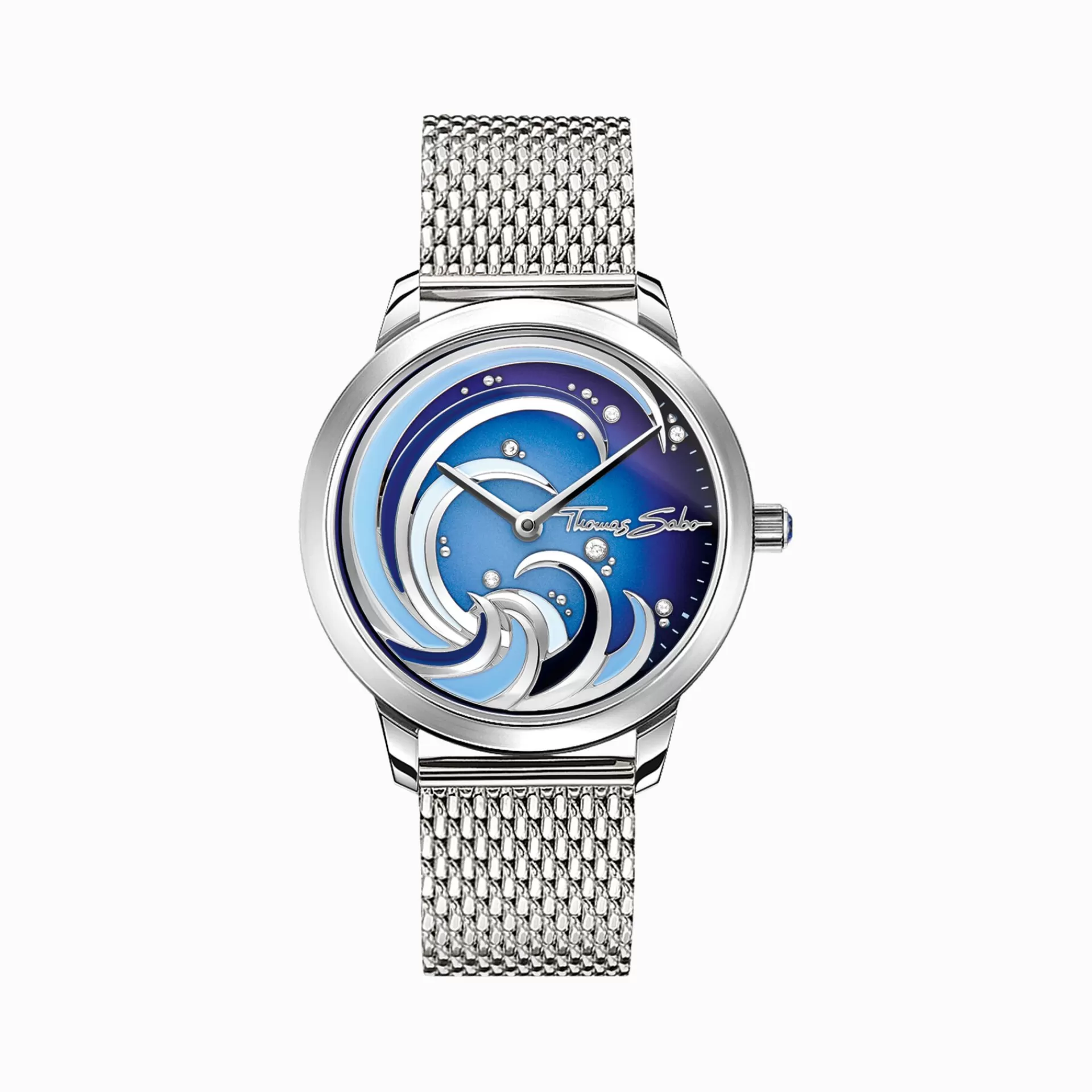 THOMAS SABO Klockor | Klockor för damer<DAMKLOCKA OCEAN VIBES MED VITA STENAR BICOLOR silverfargad, blå, vit
