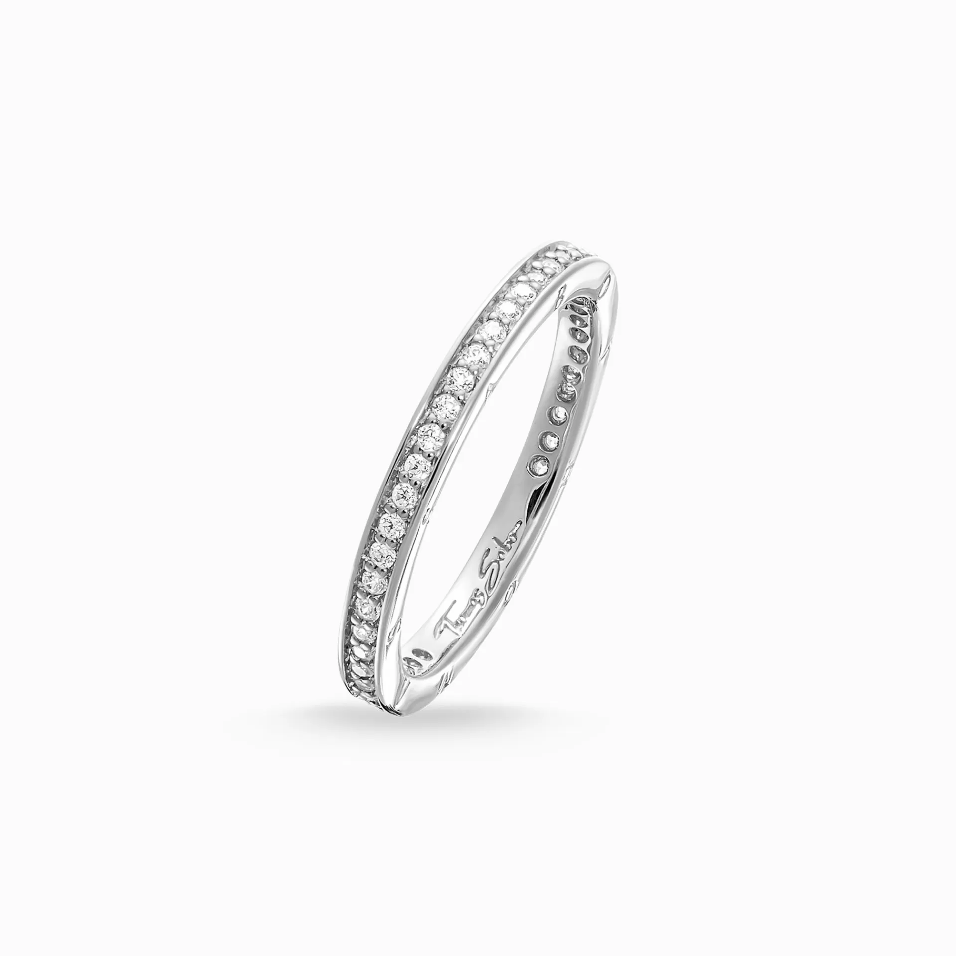 THOMAS SABO Ringar | Återvunnet 925 silver<ETERNITYRING PAV&EACUTE; silverfargad, vit