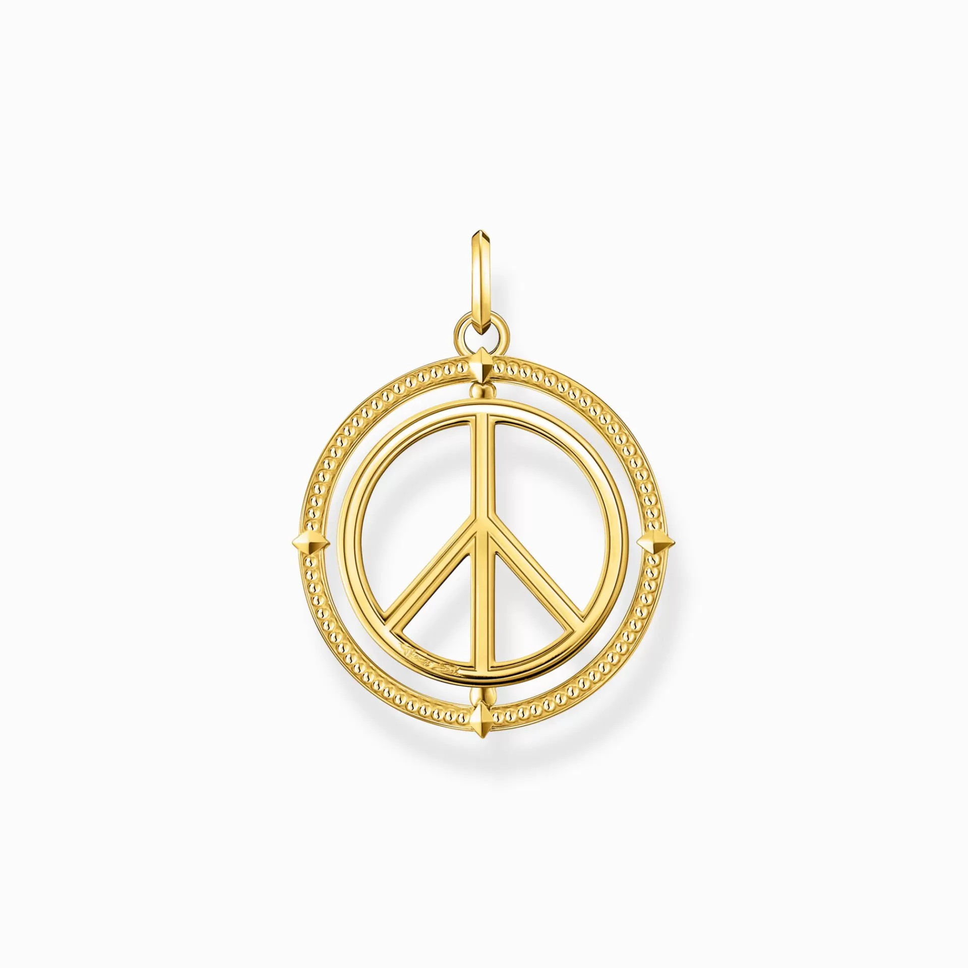THOMAS SABO Hängsmycken | 18K plätering<F&OUML;RGYLLT H&AUML;NGE MED FREDSTECKEN OCH F&AUML;RGGLADA STENAR gult guldfargad, ljusblå, blå, grön, ljusgrön, guld, brun, orange, röd, violett, vit, rosa