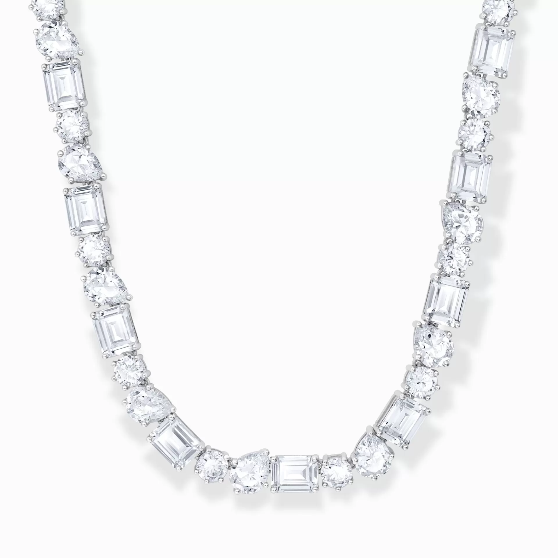 THOMAS SABO Halsband | Återvunnet 925 silver<GLAMOUR&OUML;S CHOKER I SILVER MED 43 VITA ZIRKONIASTENAR silverfargad, vit