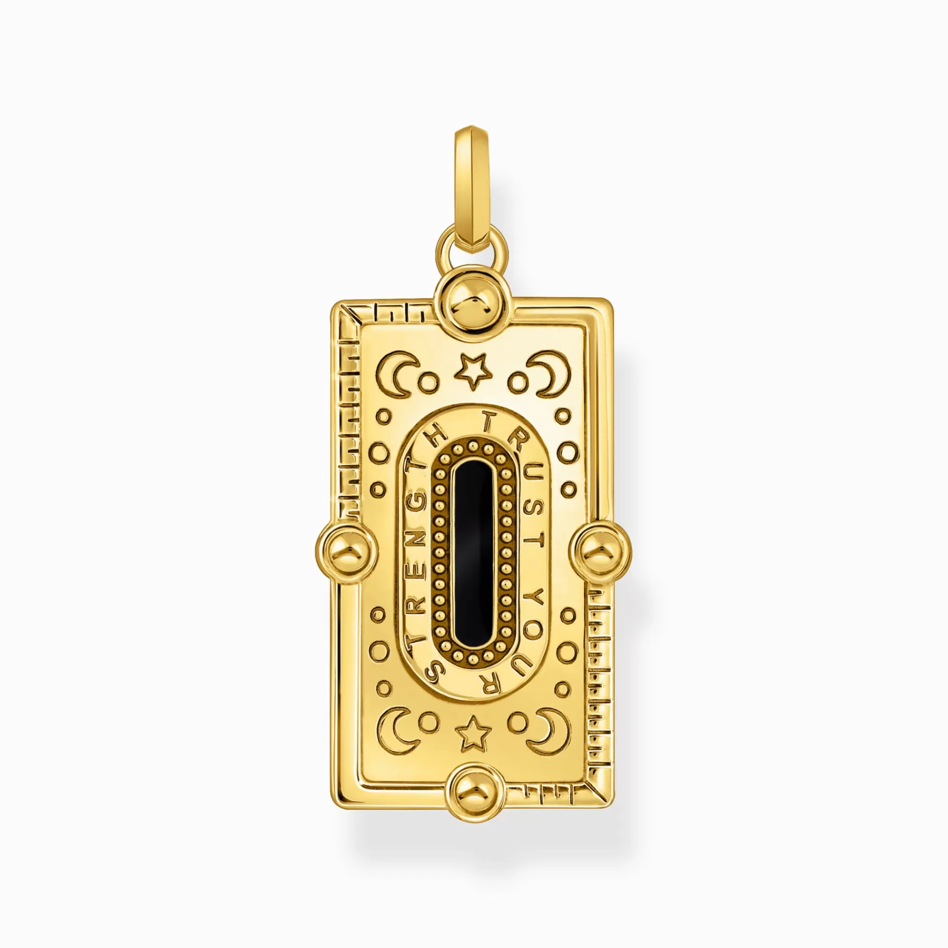 THOMAS SABO Hängsmycken | 18K plätering<GULDPL&AUML;TERAT HALSBANDSH&AUML;NGE I FORM AV EN ORM MED SVART KALLEMALJ gult guldfargad, vit, violett, blå, orange, grön, röd, svart