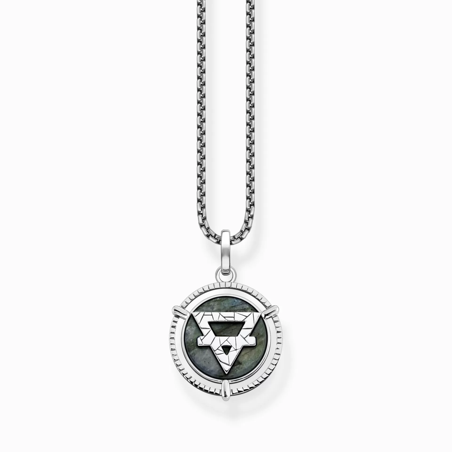 THOMAS SABO Halsband | Återvunnet 925 silver<HALSBAND ELEMENTS OF NATURE SILVER silverfargad, grön