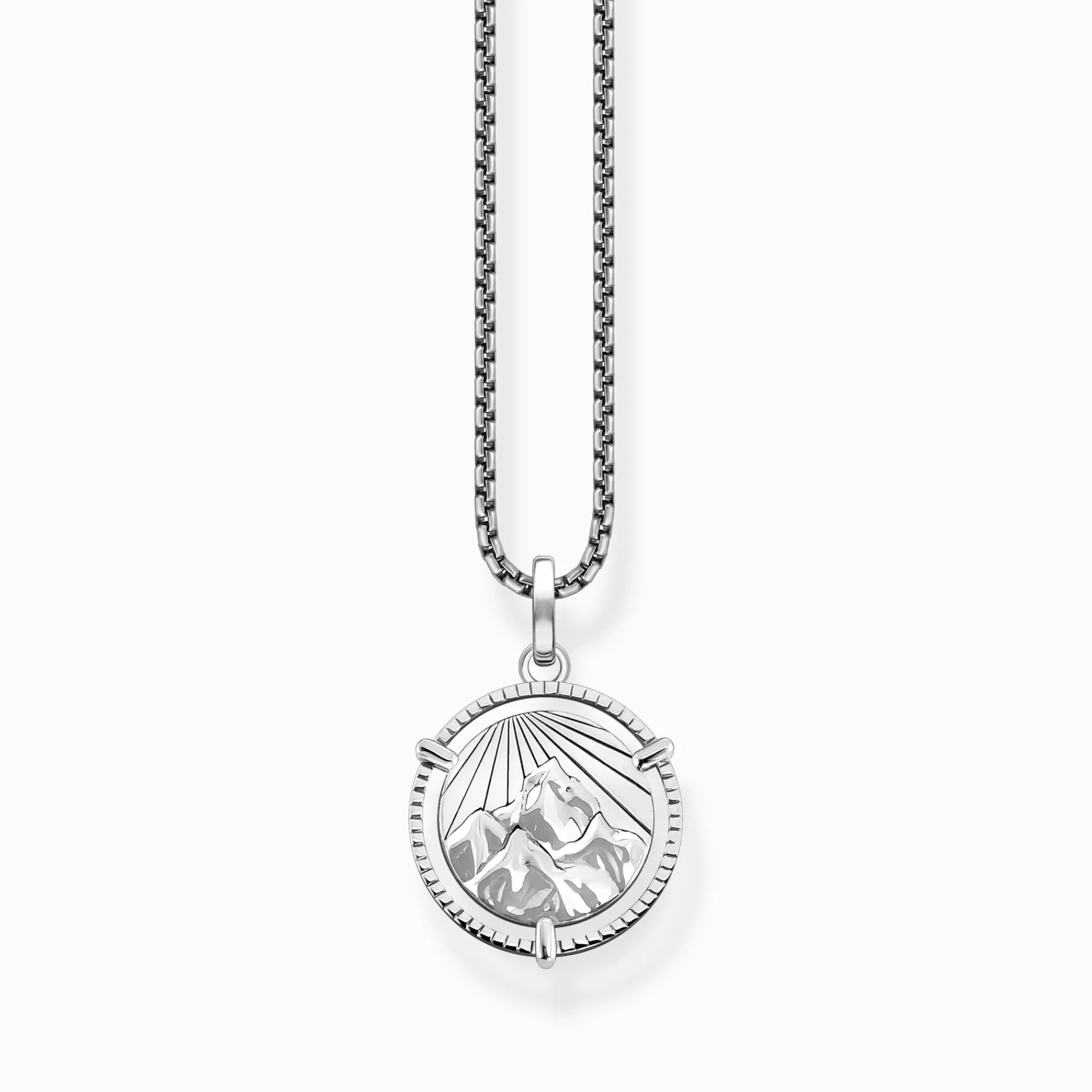 THOMAS SABO Halsband | Återvunnet 925 silver<HALSBAND ELEMENTS OF NATURE SILVER silverfargad, grön