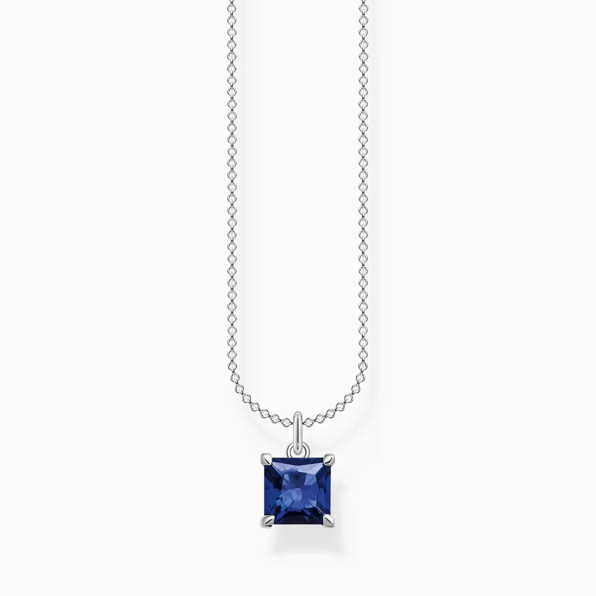 THOMAS SABO Halsband | Återvunnet 925 silver<HALSBAND MED BL&ARING; STEN SILVER silverfargad, mörkblå