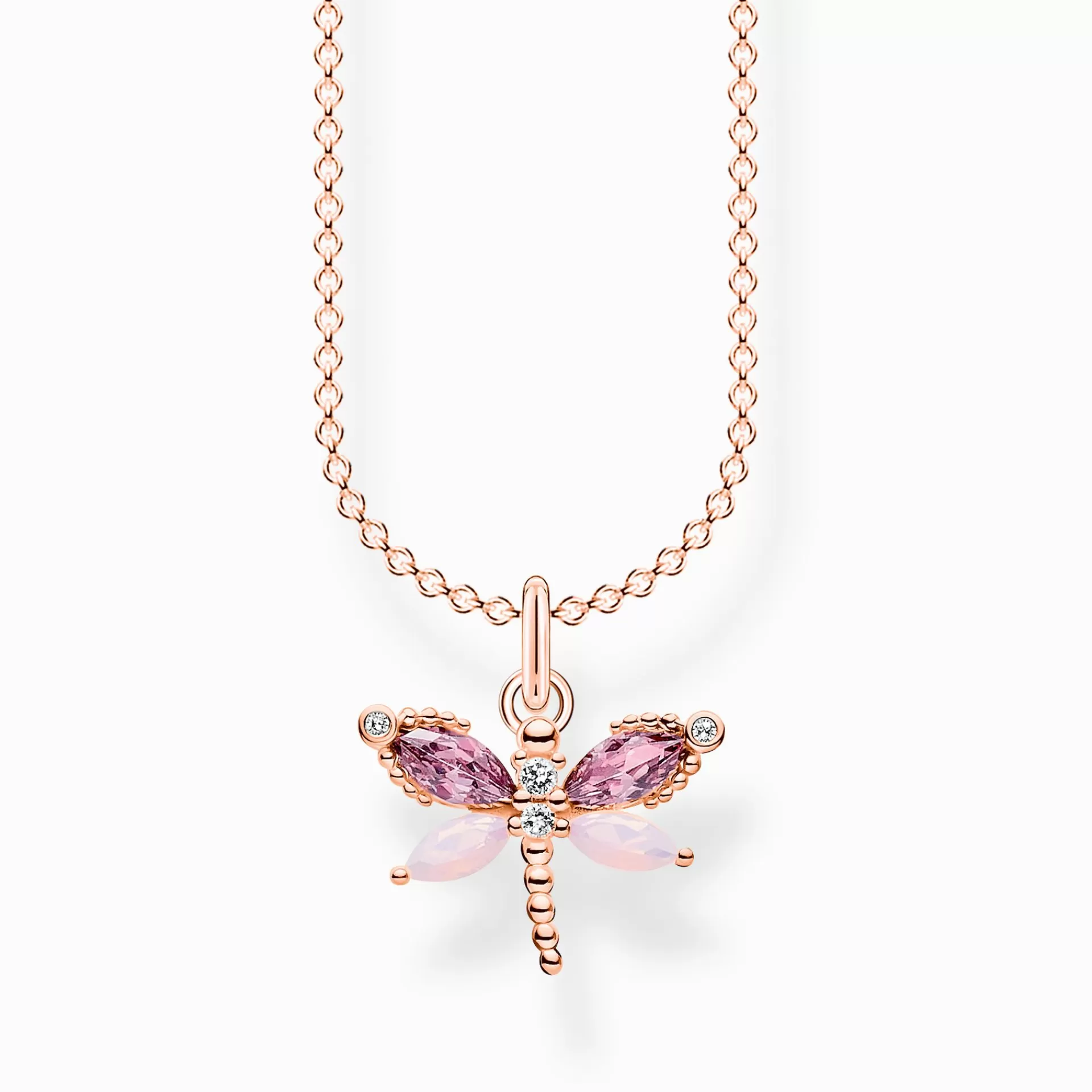 THOMAS SABO Halsband | 18K roséguldplätering<HALSBAND SL&AUML;NDA MED STENAR ROS&EACUTE;GULD roséguldfargad, violett, vit, blå, flerfargade toner