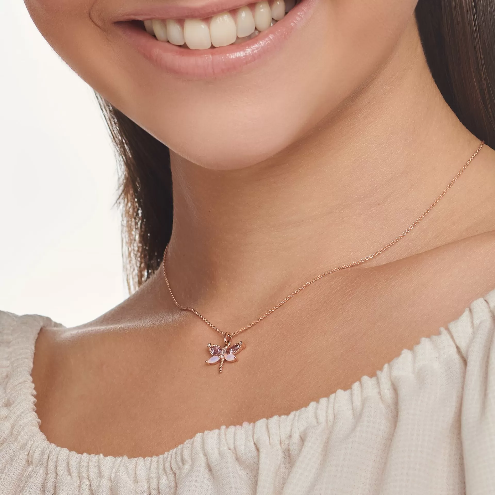 THOMAS SABO Halsband | 18K roséguldplätering<HALSBAND SL&AUML;NDA MED STENAR ROS&EACUTE;GULD roséguldfargad, violett, vit, blå, flerfargade toner