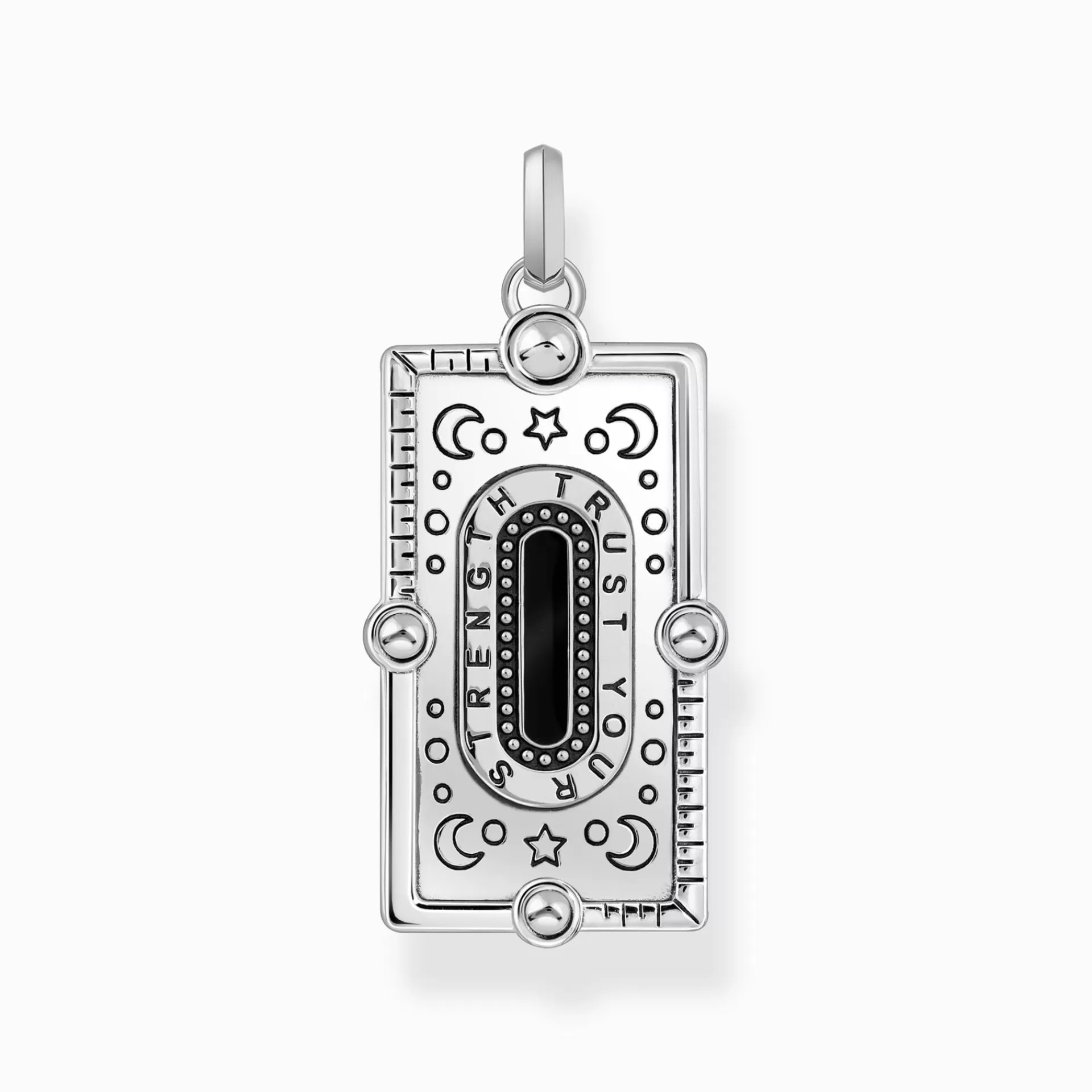 THOMAS SABO Hängsmycken | Återvunnet 925 silver<HALSBANDSH&AUML;NGE I SILVER I FORM AV EN ORM MED SVART KALLEMALJ silverfargad, vit, violett, blå, orange, grön, röd, svart
