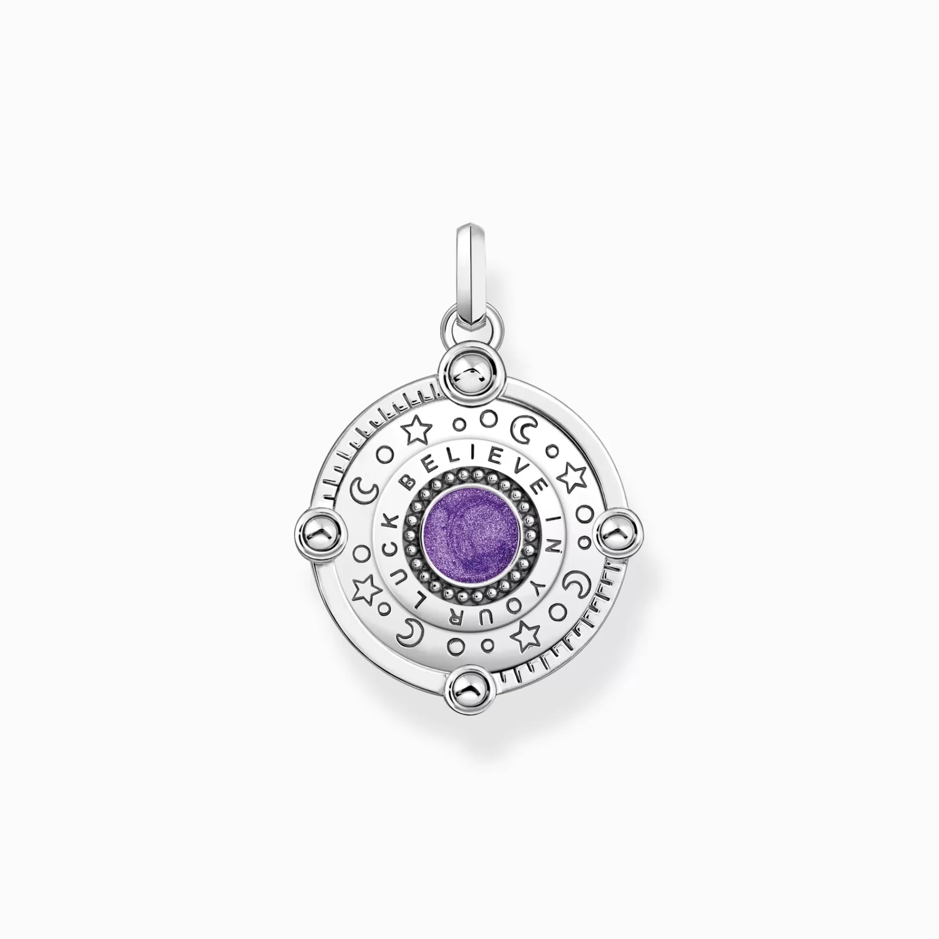 THOMAS SABO Hängsmycken | Återvunnet 925 silver<HALSBANDSH&AUML;NGE I SILVER MED KOSMISKA DETALJER OCH STENAR silverfargad, vit, rosa, violett, röd, blå