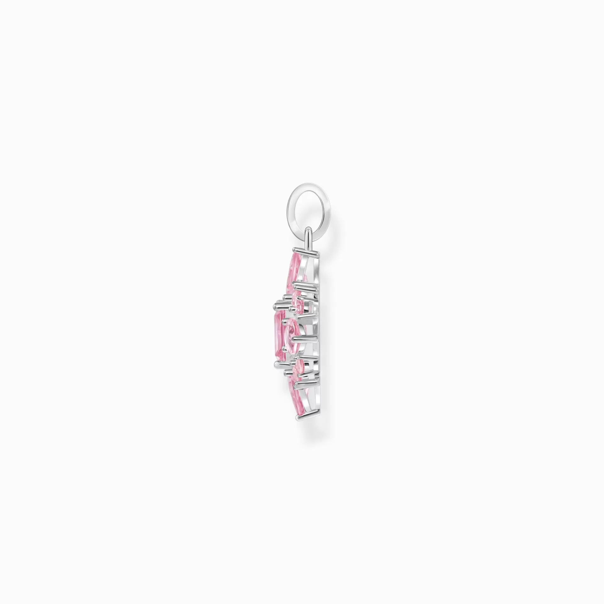 THOMAS SABO Hängsmycken | Återvunnet 925 silver<HALSBANDSH&AUML;NGE MED ROSA STENAR - SILVER silverfargad, vit, rosa