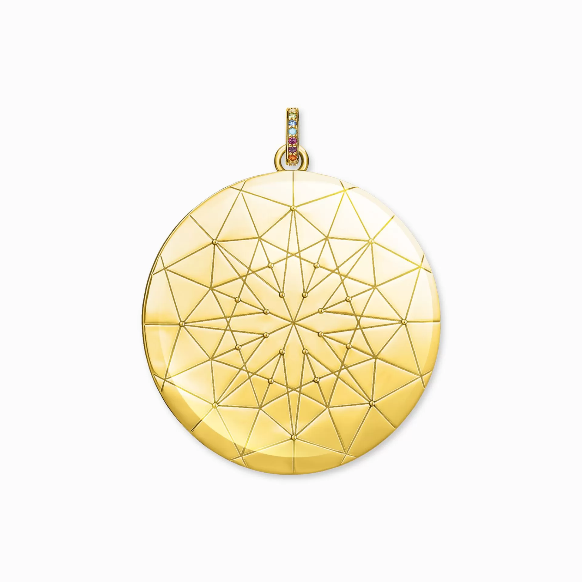 THOMAS SABO Hängsmycken | 18K plätering<H&AUML;NGSMYCKE AMULETT MAGISKA LYCKOSYMBOLER blå, gult guldfargad, grön, röd, svart, turkos, violett