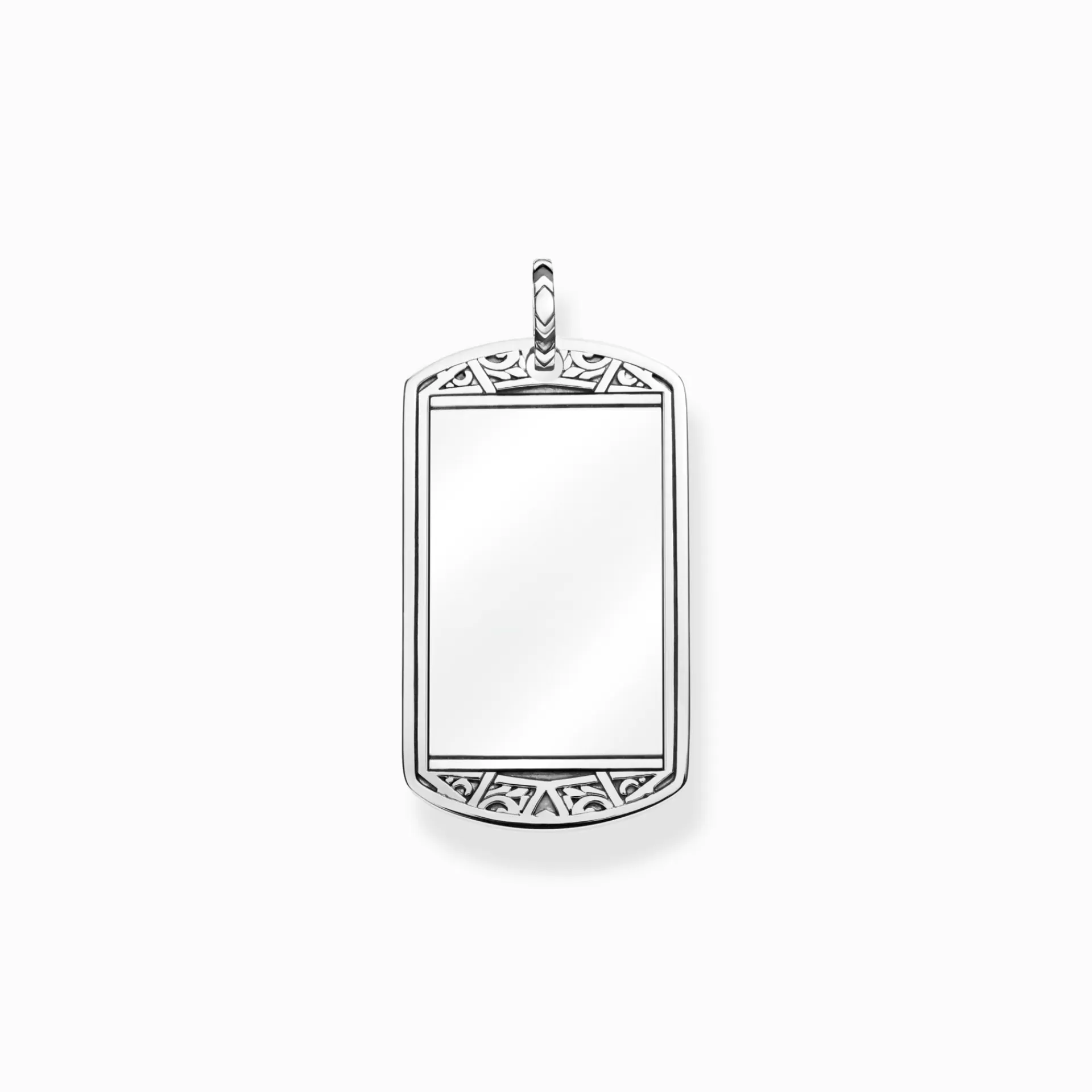 THOMAS SABO Hängsmycken | Återvunnet 925 silver<H&AUML;NGSMYCKE DOG TAG TIGER&OUML;GA silverfargad, brun