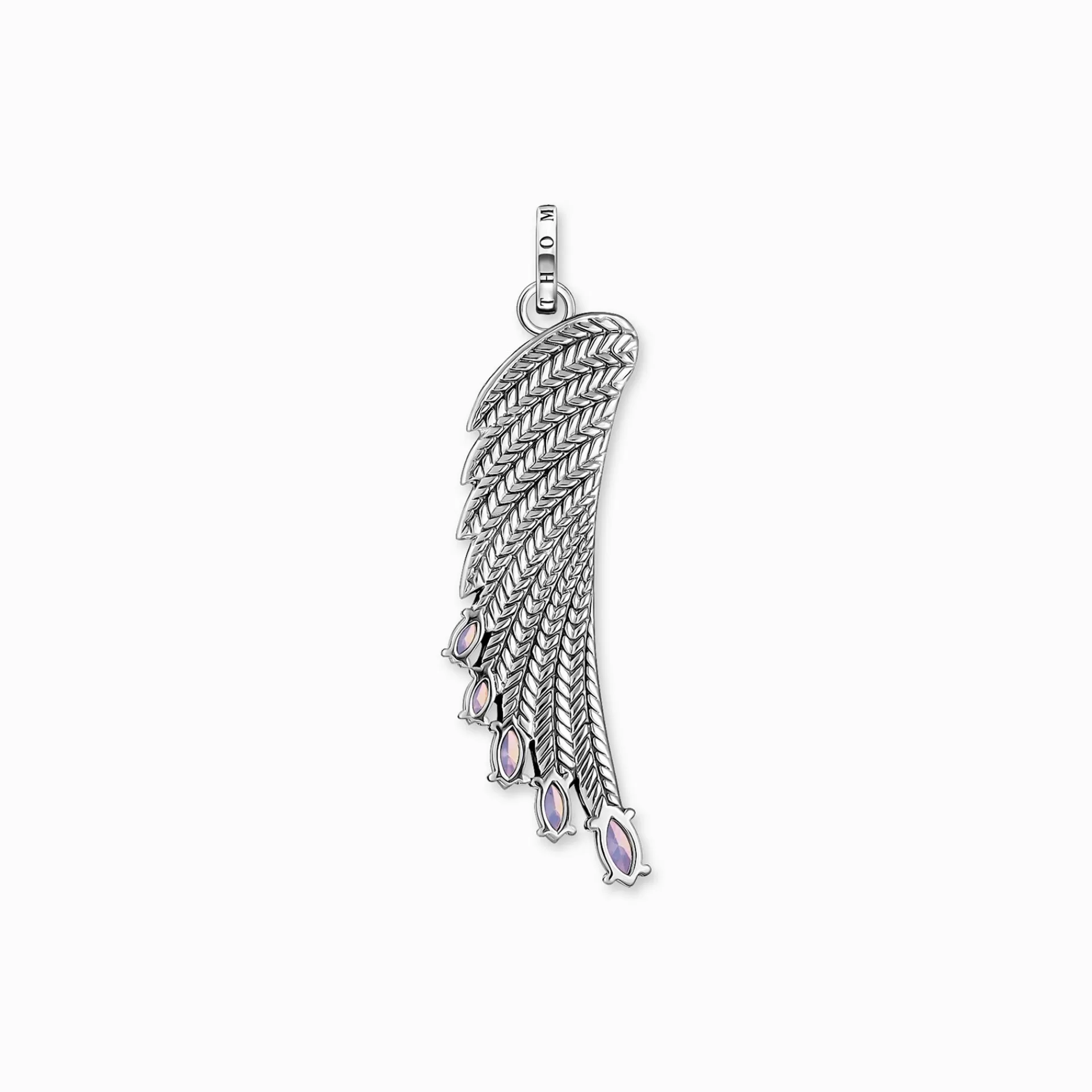 THOMAS SABO Hängsmycken | Återvunnet 925 silver<H&AUML;NGSMYCKE F&AUML;RGGRANN KOLIBRI, VINGAR SILVER blå, grön, orange, rosa, turkos, silverfargad
