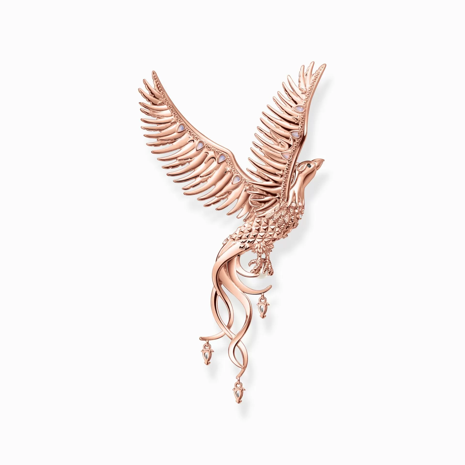 THOMAS SABO Hängsmycken | Gåvor till henne<H&AUML;NGSMYCKE FENIX MED ROSA STENAR ROS&EACUTE;GULD roséguldfargad, vit, svart, rosa