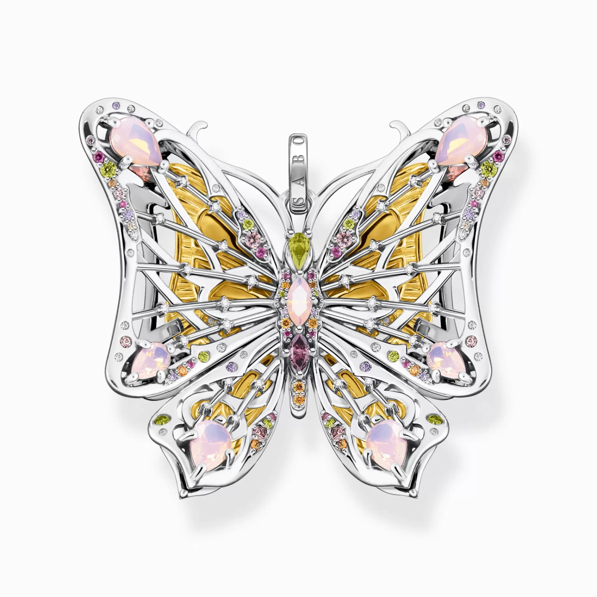 THOMAS SABO Hängsmycken<H&AUML;NGSMYCKE FJ&AUML;RIL STENAR I F&AUML;RG GULD silverfargad, gult guldfargad, vit, gul, violett, grön, röd, rosa