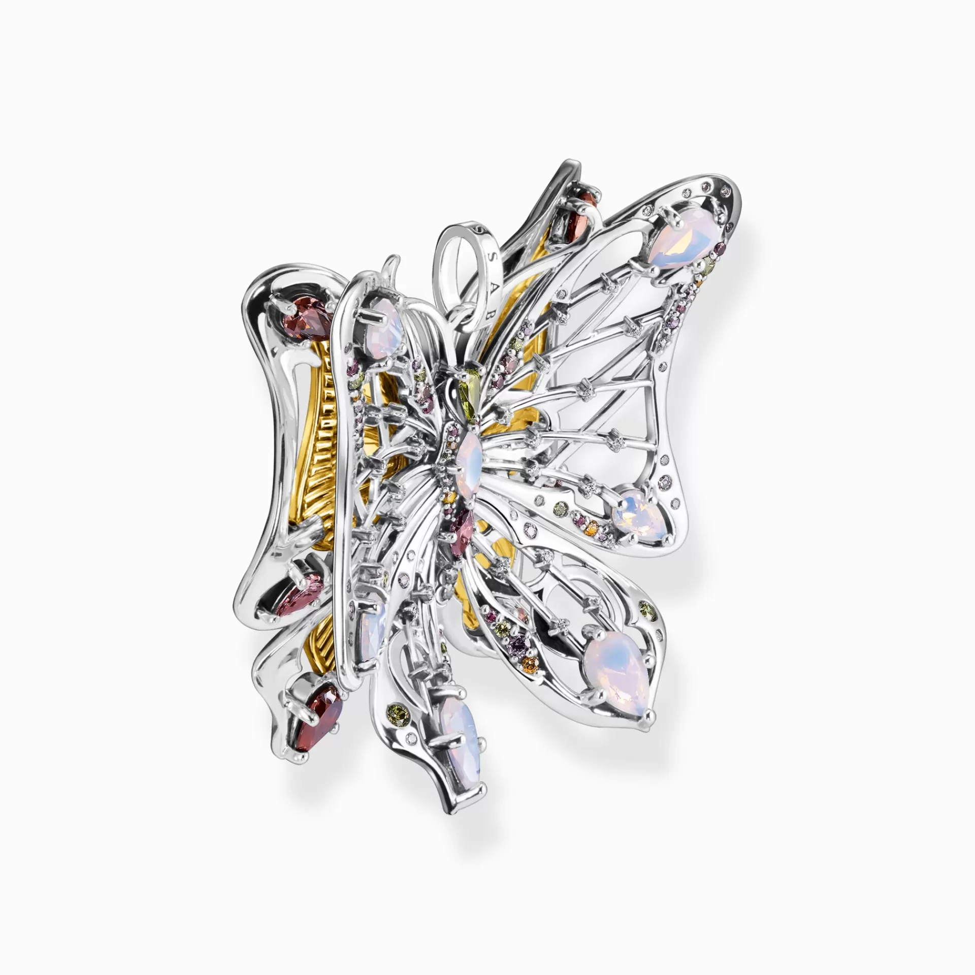 THOMAS SABO Hängsmycken<H&AUML;NGSMYCKE FJ&AUML;RIL STENAR I F&AUML;RG GULD silverfargad, gult guldfargad, vit, gul, violett, grön, röd, rosa