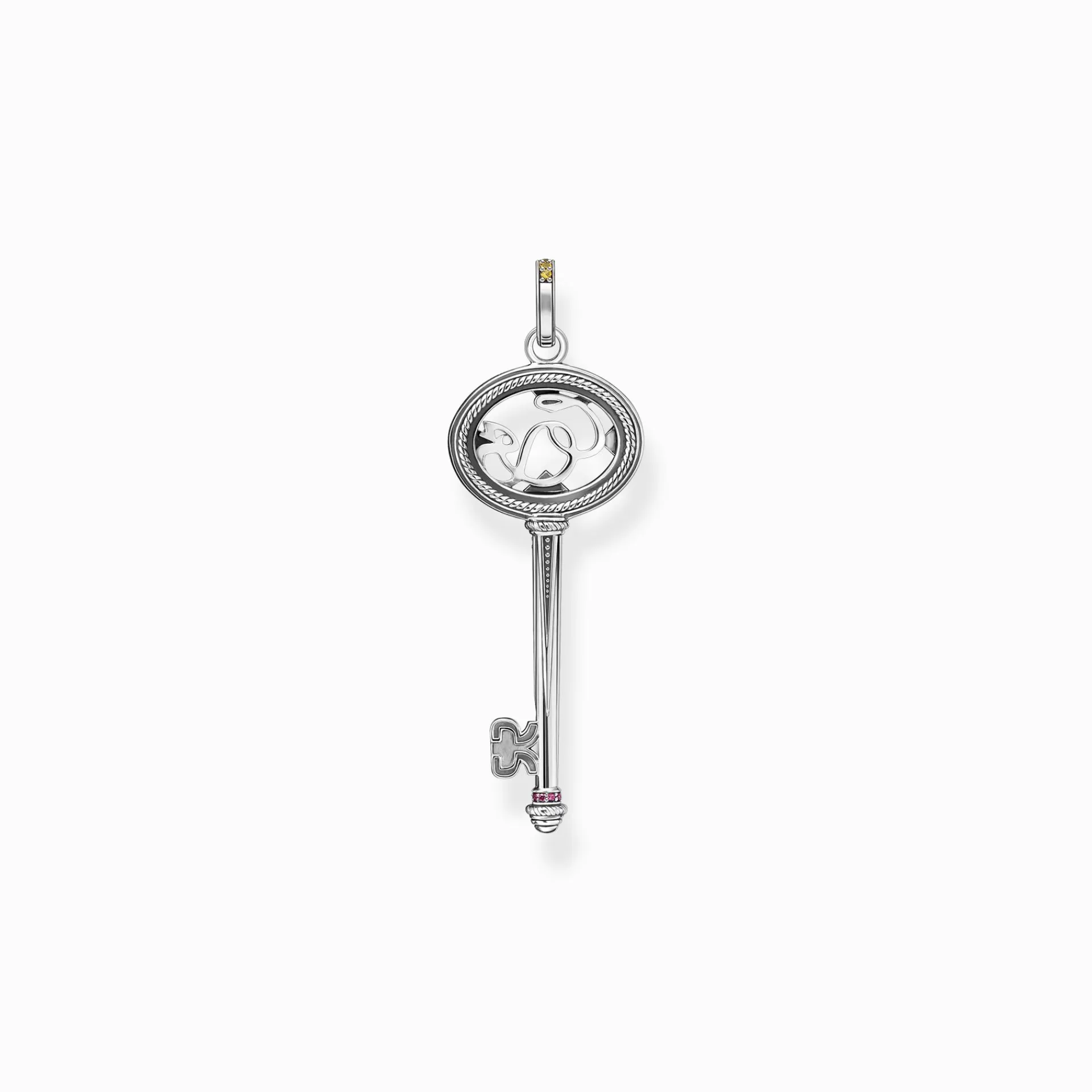 THOMAS SABO Hängsmycken | Upp till SEK 1.500<H&AUML;NGSMYCKE NYCKLAR SILVER orange, röd, violett, silverfargad