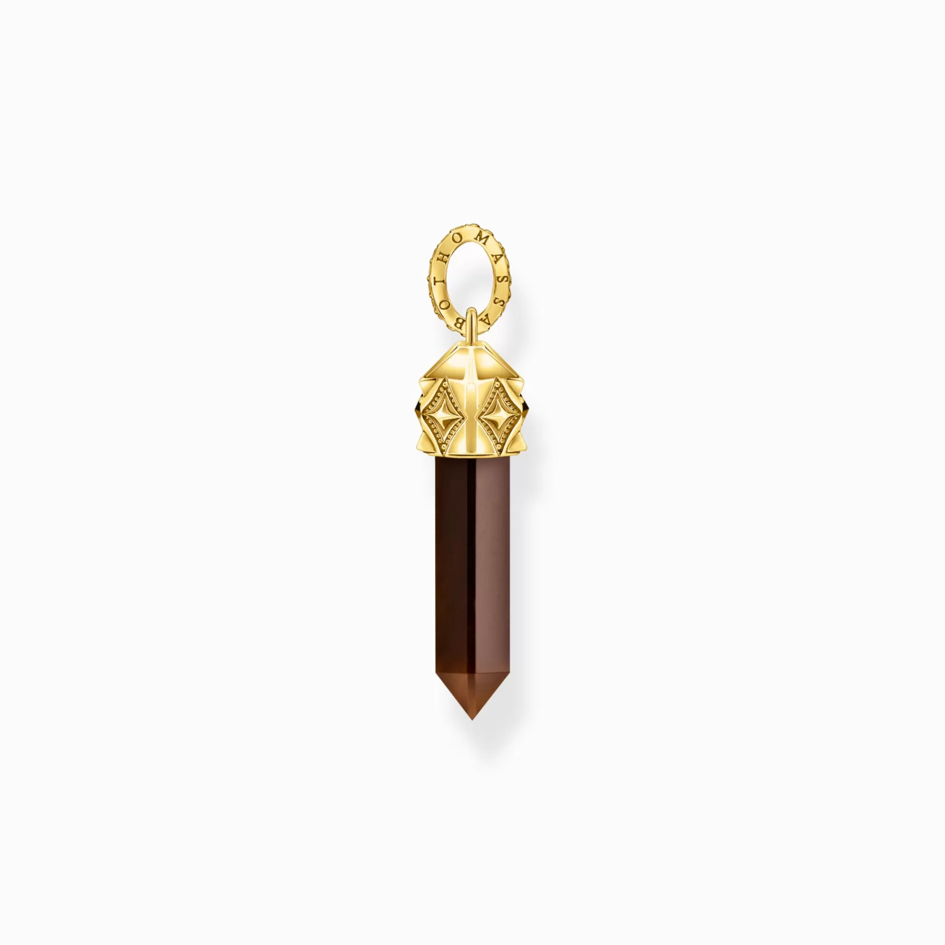 THOMAS SABO Hängsmycken | Hängen<H&AUML;NGSMYCKE R&OUML;TT TIGER&OUML;GA I KRISTALLFORM, PL&AUML;TERAT gult guldfargad, svart, röd