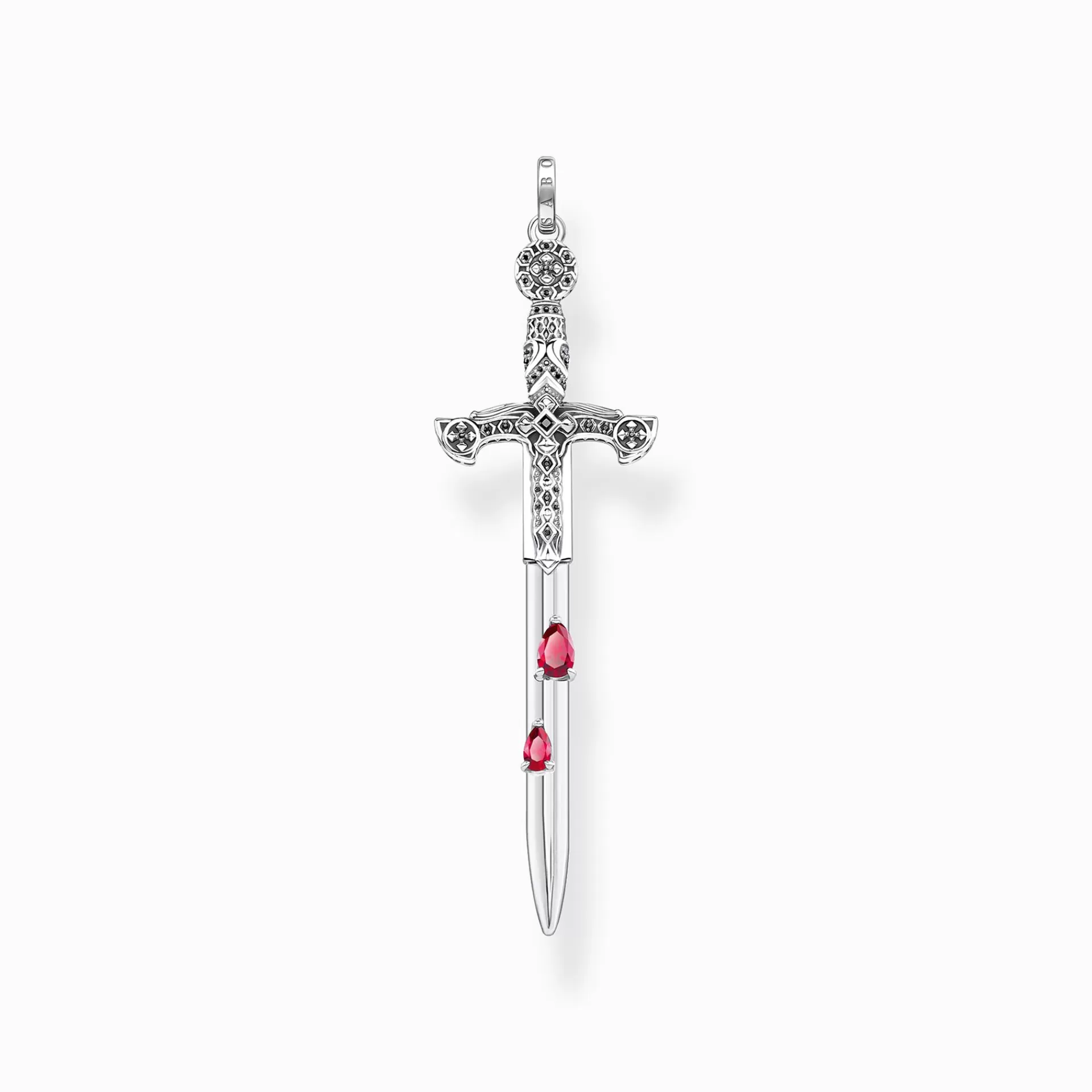 THOMAS SABO Hängsmycken | Återvunnet 925 silver<H&AUML;NGSMYCKE SV&AUML;RD svart, silverfargad, röd