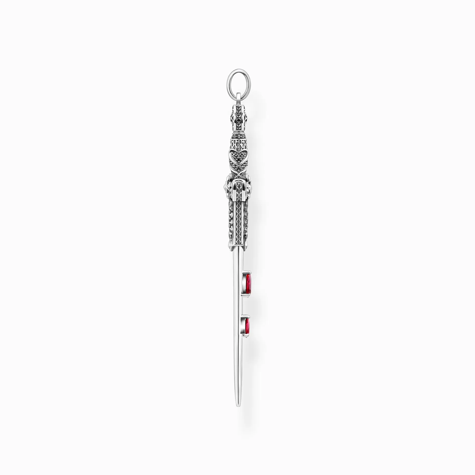 THOMAS SABO Hängsmycken | Återvunnet 925 silver<H&AUML;NGSMYCKE SV&AUML;RD svart, silverfargad, röd