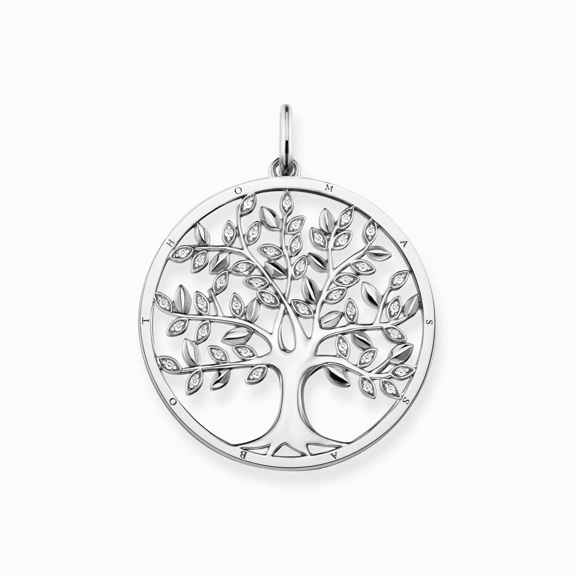 THOMAS SABO Hängsmycken | Återvunnet 925 silver<H&AUML;NGSMYCKE TREE OF LOVE silverfargad, vit