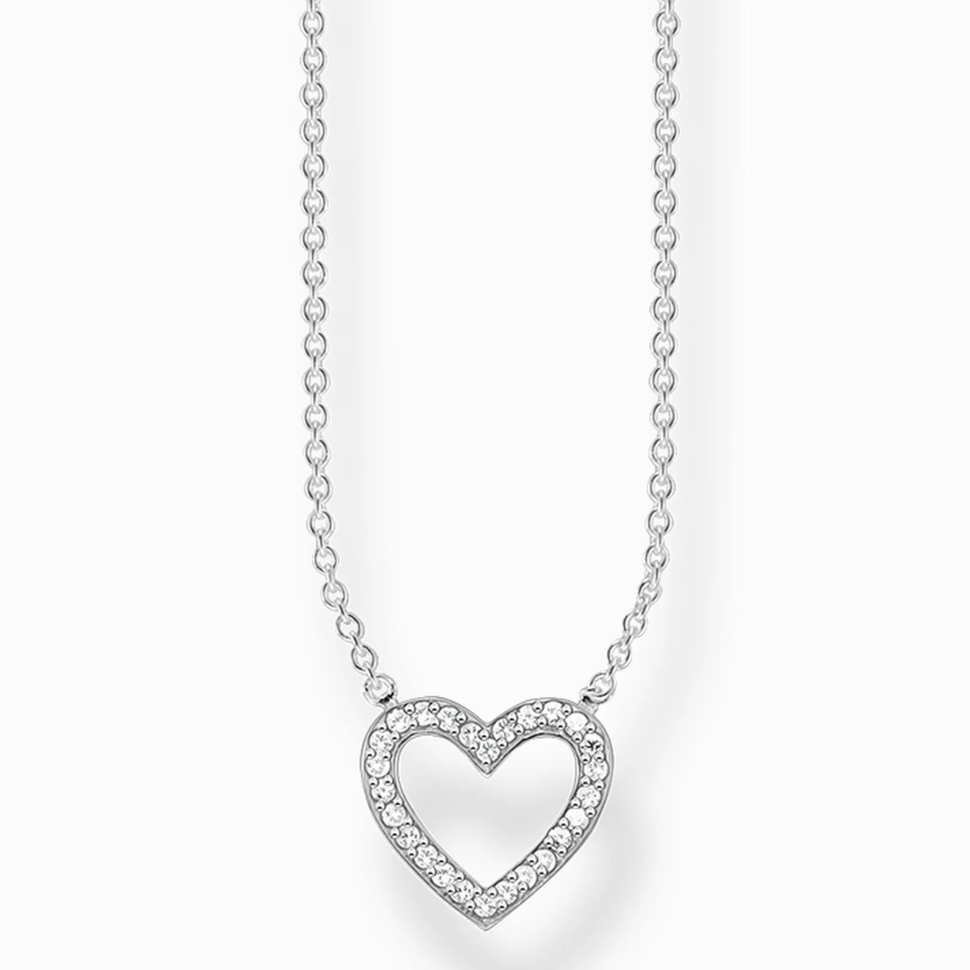 THOMAS SABO Halsband | Återvunnet 925 silver<KEDJA silverfargad, vit