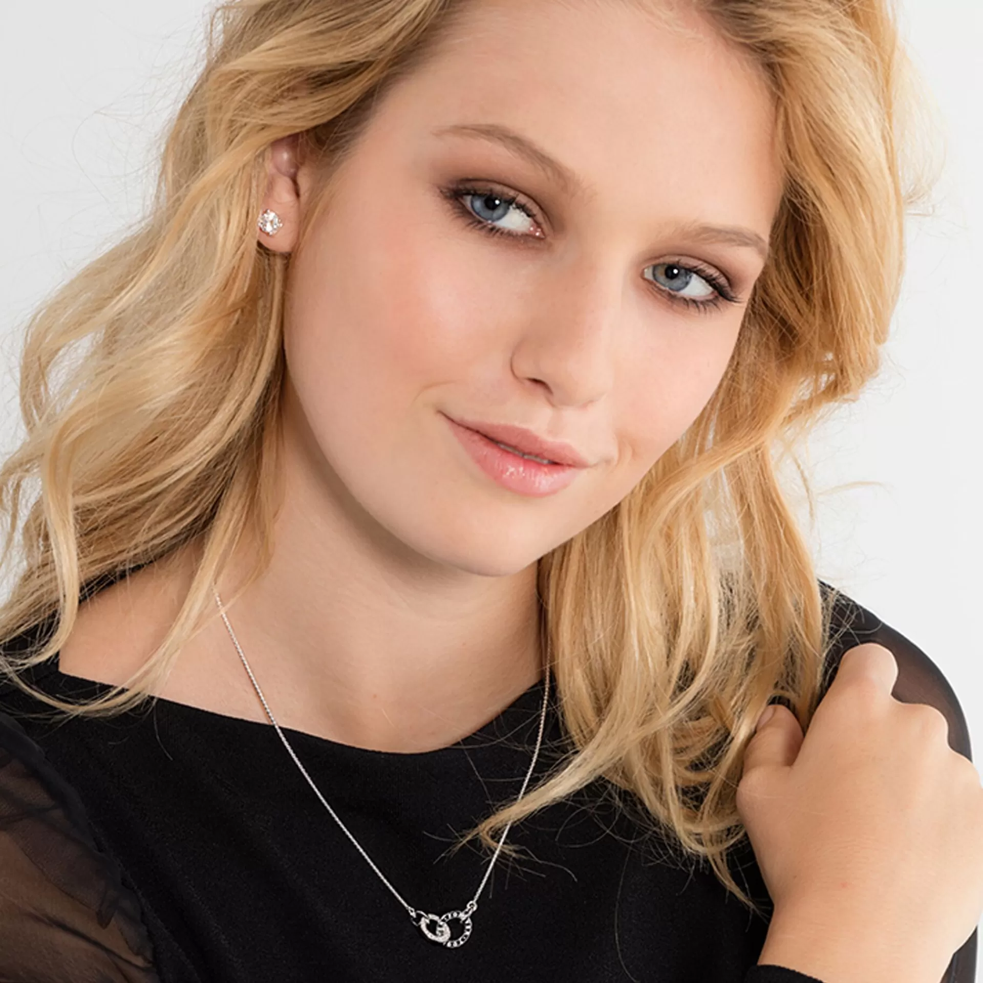 THOMAS SABO Halsband | Återvunnet 925 silver<KEDJA FOREVER TOGETHER LITEN SILVER silverfargad, vit