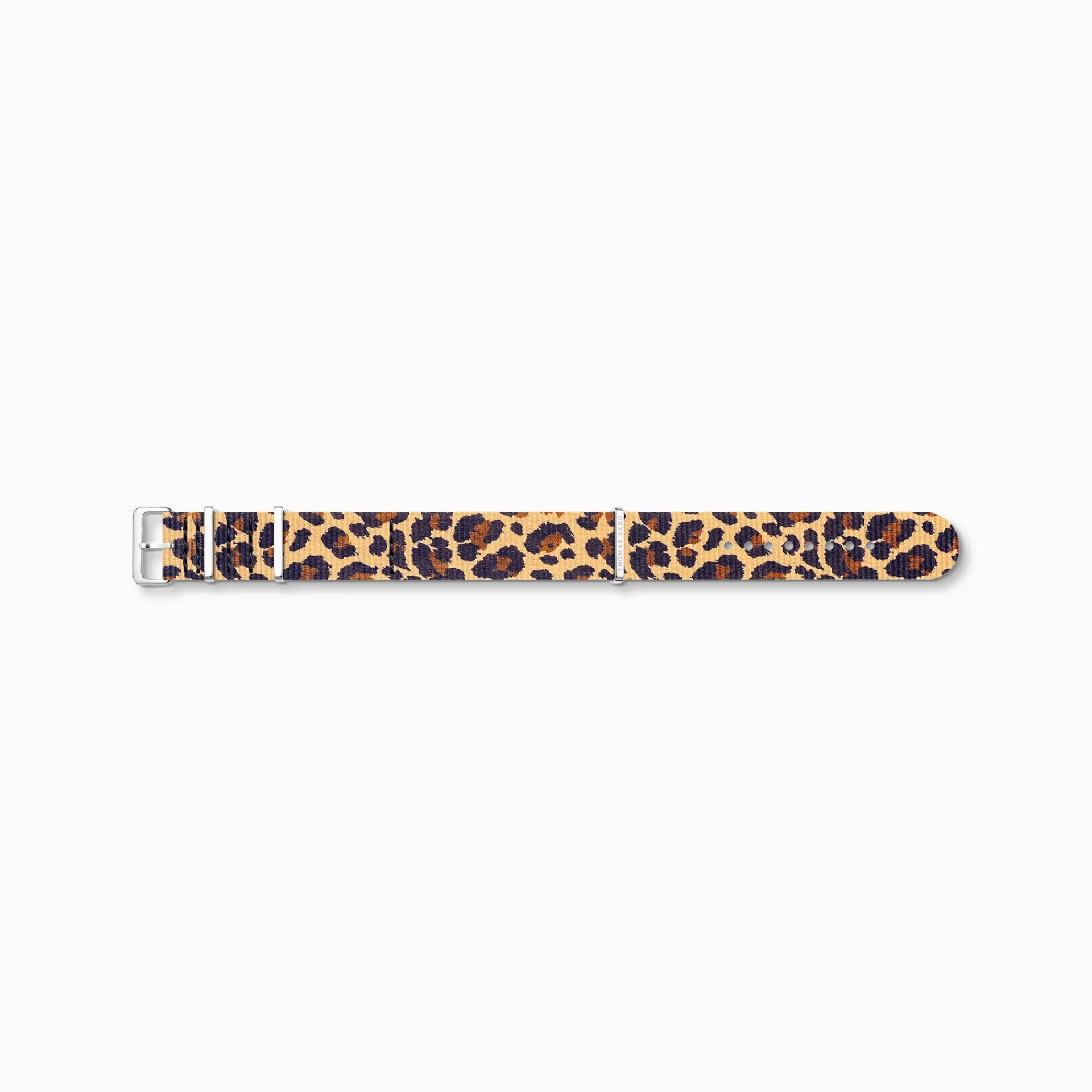 THOMAS SABO Klockor | Klockor för damer<KLOCKARMBAND CODE TS NATO ANIMAL PRINT beige, brun, svart, silverfargad