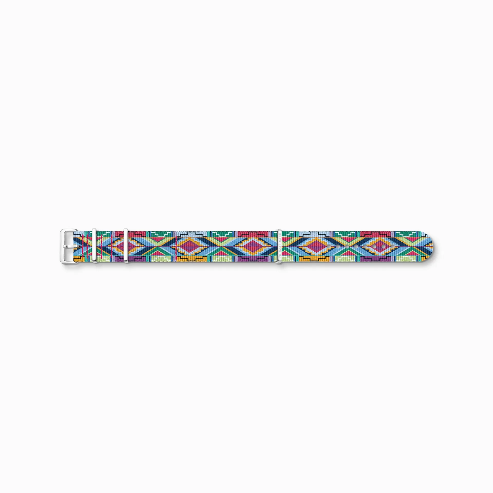 THOMAS SABO Klockor | Klockor för damer<KLOCKARMBAND CODE TS NATO GRAFISKT M&OUML;NSTER FLERF&AUML;RGAT rosa, blå, grön, röd, svart