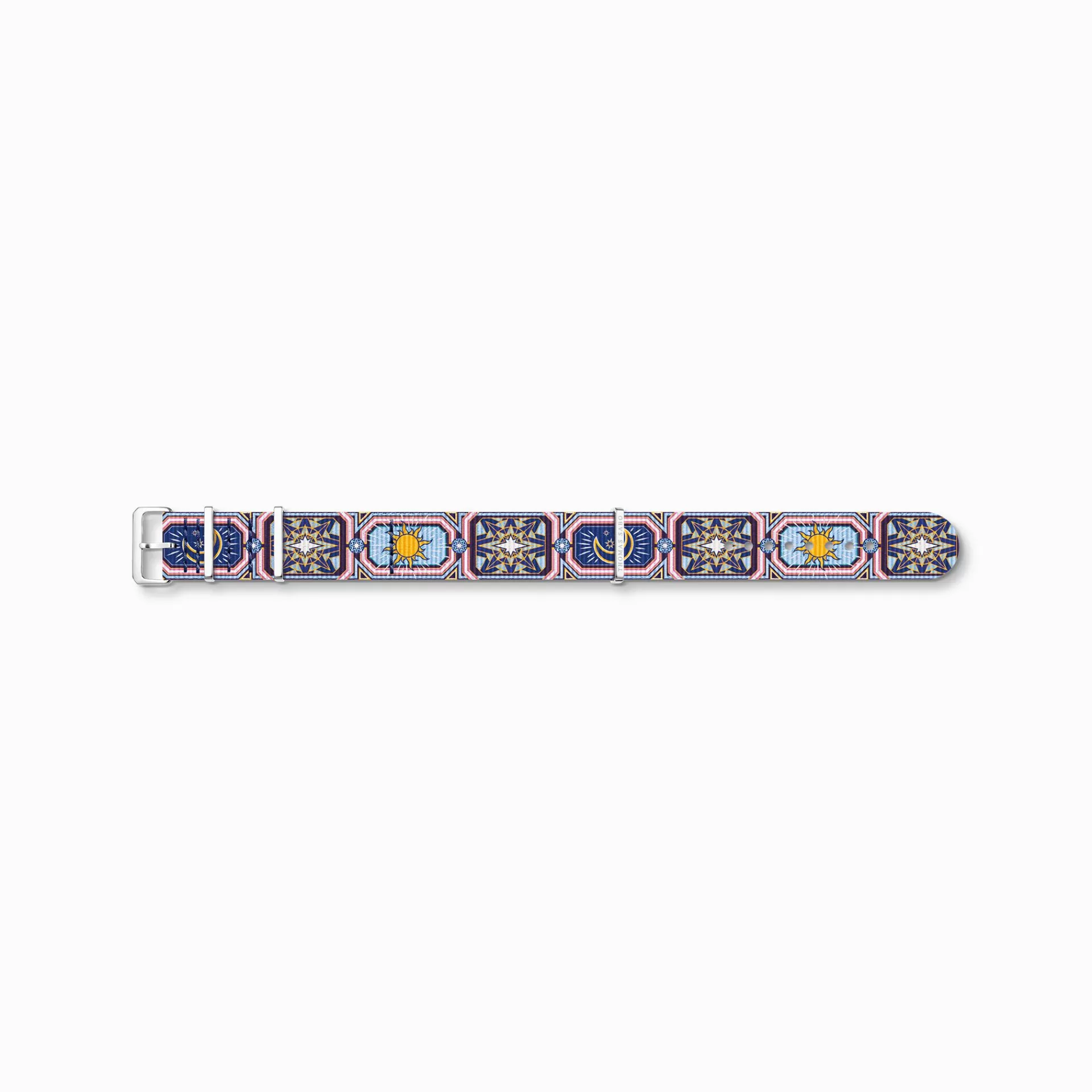 THOMAS SABO Klockor | Klockor för damer<KLOCKARMBAND CODE TS NATO NATTHIMMEL I F&AUML;RG silverfargad, blå, flerfargade toner
