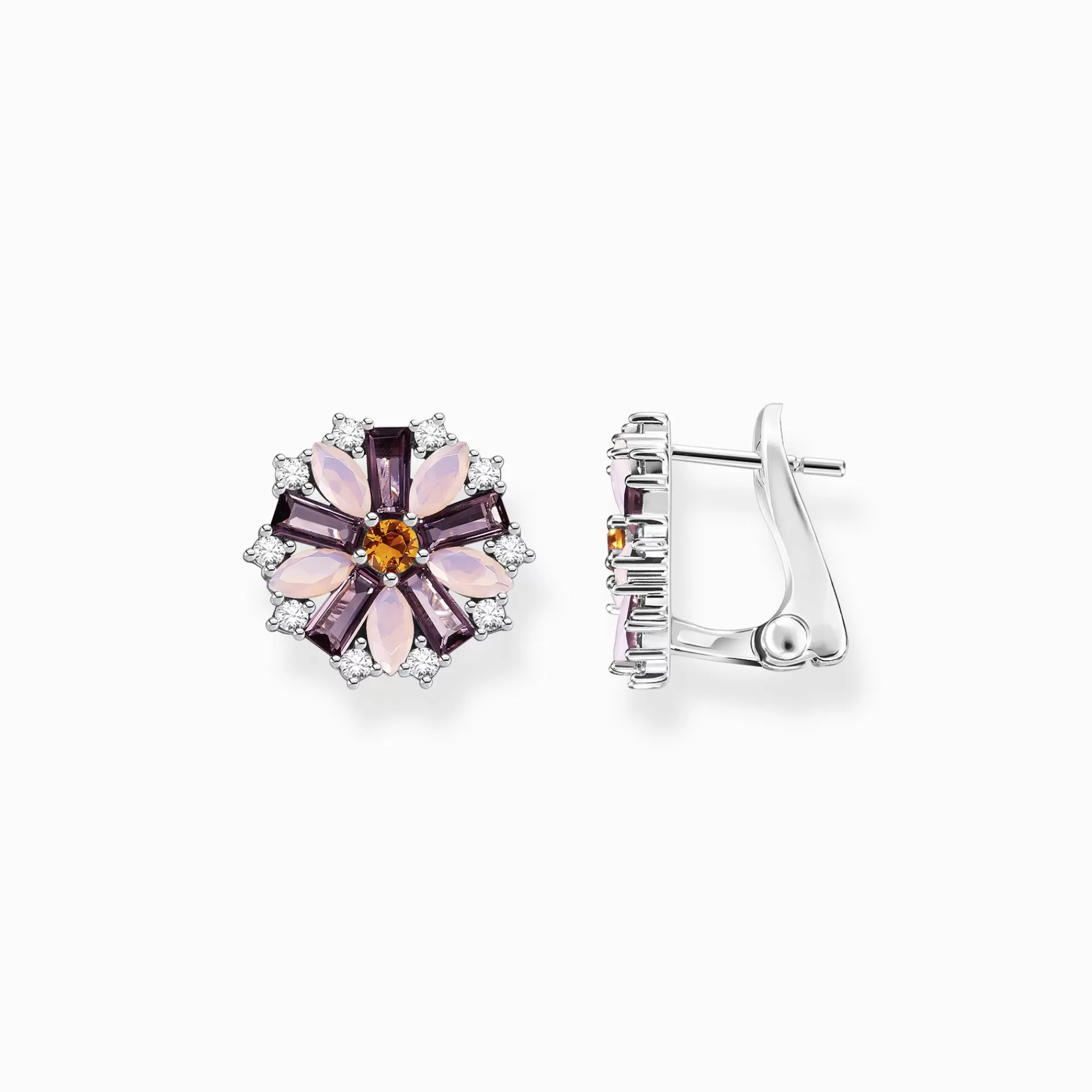 THOMAS SABO Stiftörhängen | Upp till SEK 3.000<&OUML;RONKL&AUML;MMA BLOMMA SILVER silverfargad, orange, vit, violett, rosa