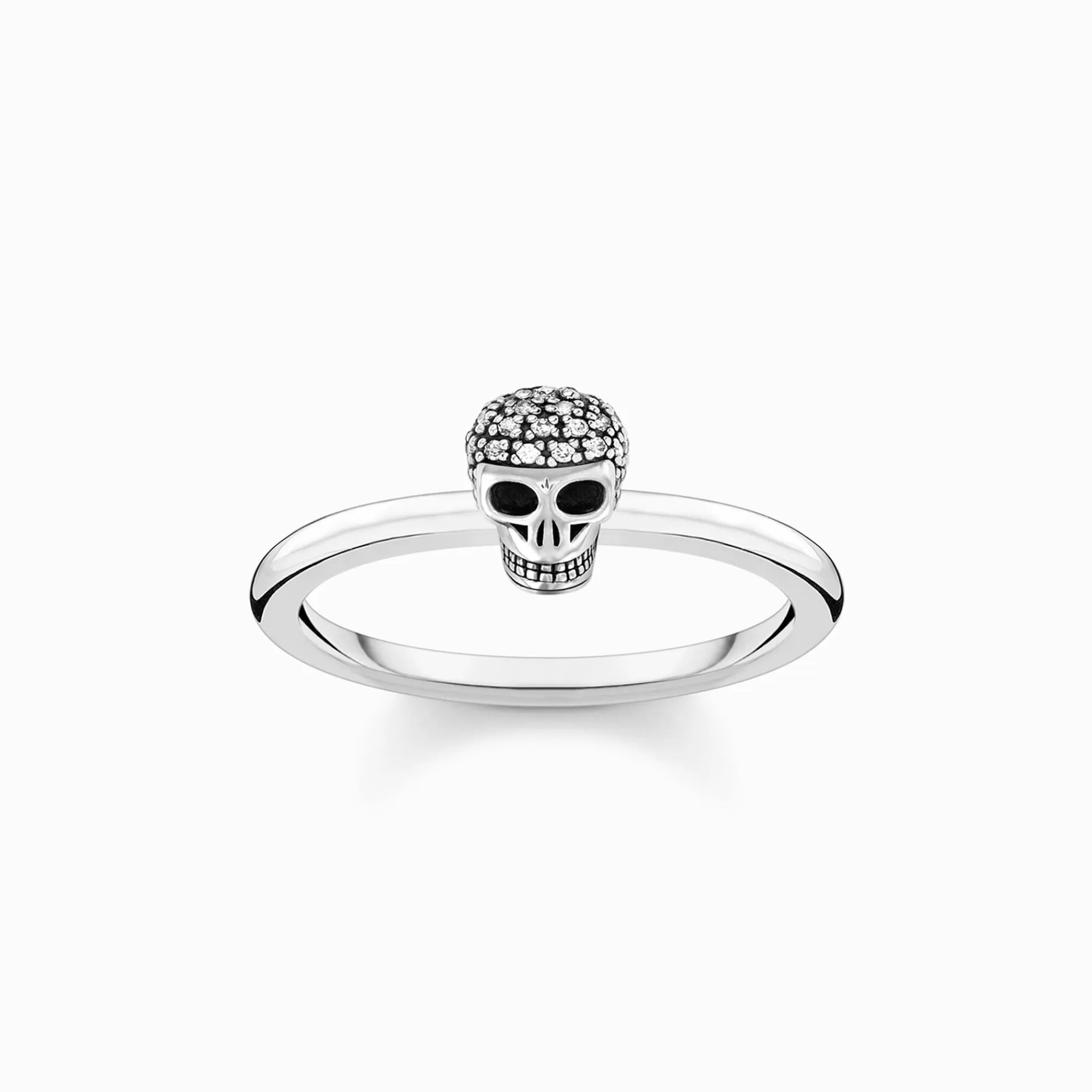 THOMAS SABO Ringar | Återvunnet 925 silver<RING D&OUML;DSKALLE vit, silverfargad