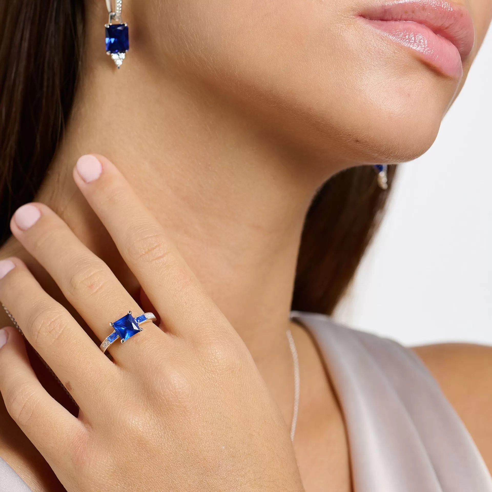 THOMAS SABO Ringar | Återvunnet 925 silver<RING MED BL&ARING; OCH VITA STENAR SILVER silverfargad, mörkblå, vit