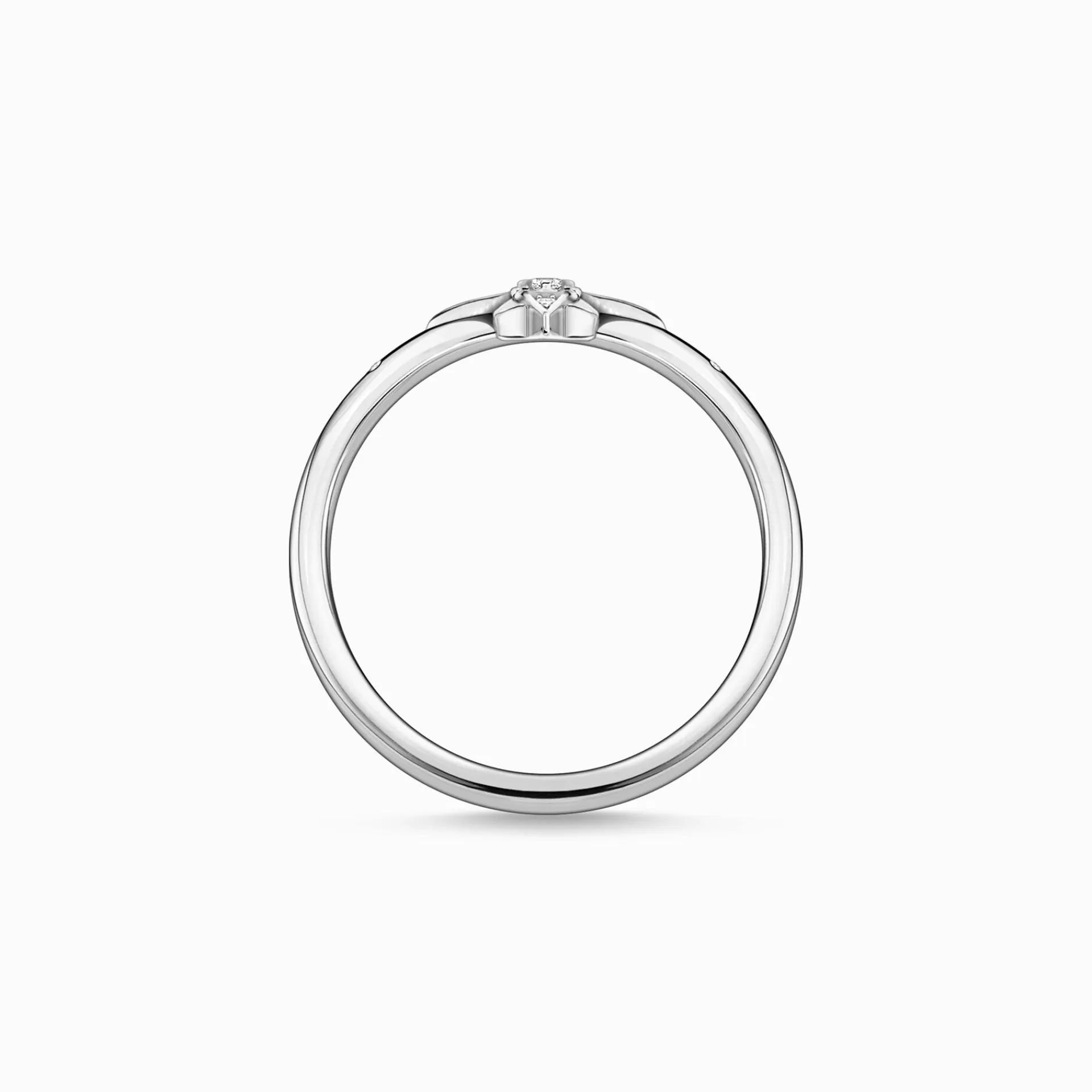THOMAS SABO Ringar | Återvunnet 925 silver<RING STJ&AUML;RNA STENAR SILVER silverfargad, vit