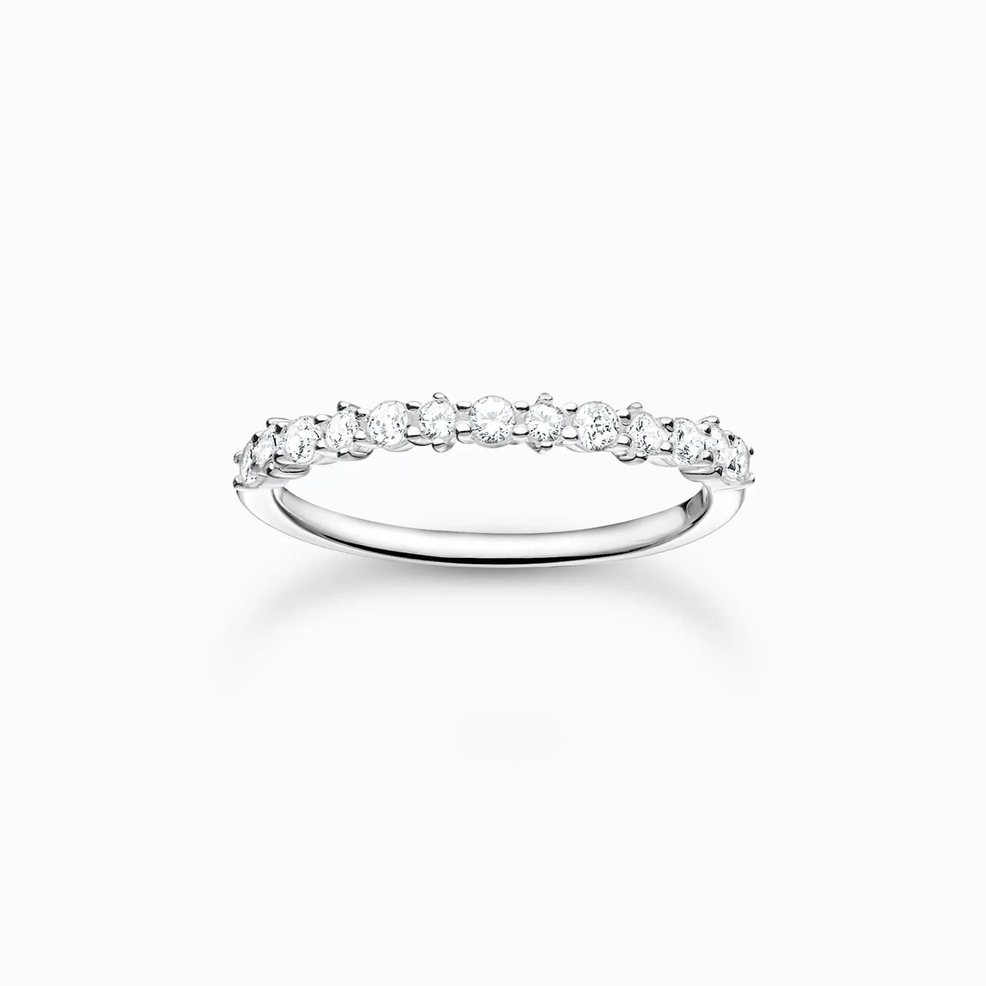 THOMAS SABO Ringar | Återvunnet 925 silver<RING VITA STENAR silverfargad, vit