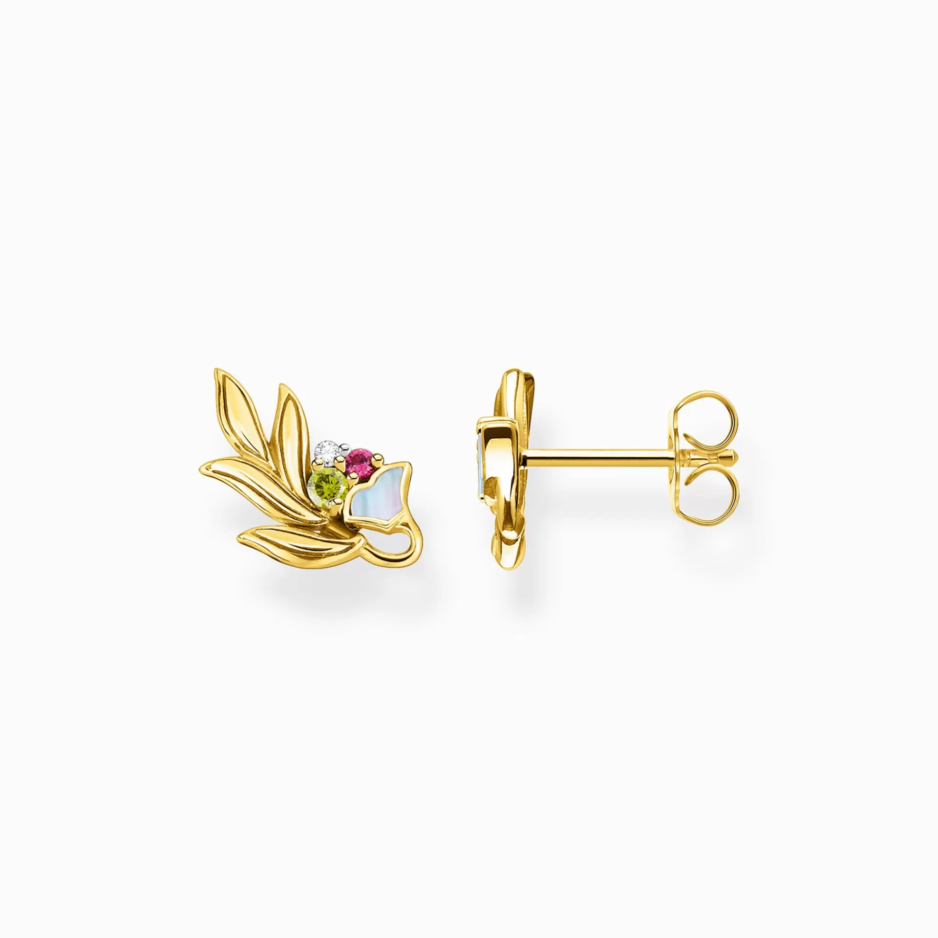 THOMAS SABO Stiftörhängen<STIFT&OUML;RH&AUML;NGEN BLOMMA GULD gult guldfargad, vit, röd, grön, flerfargade toner