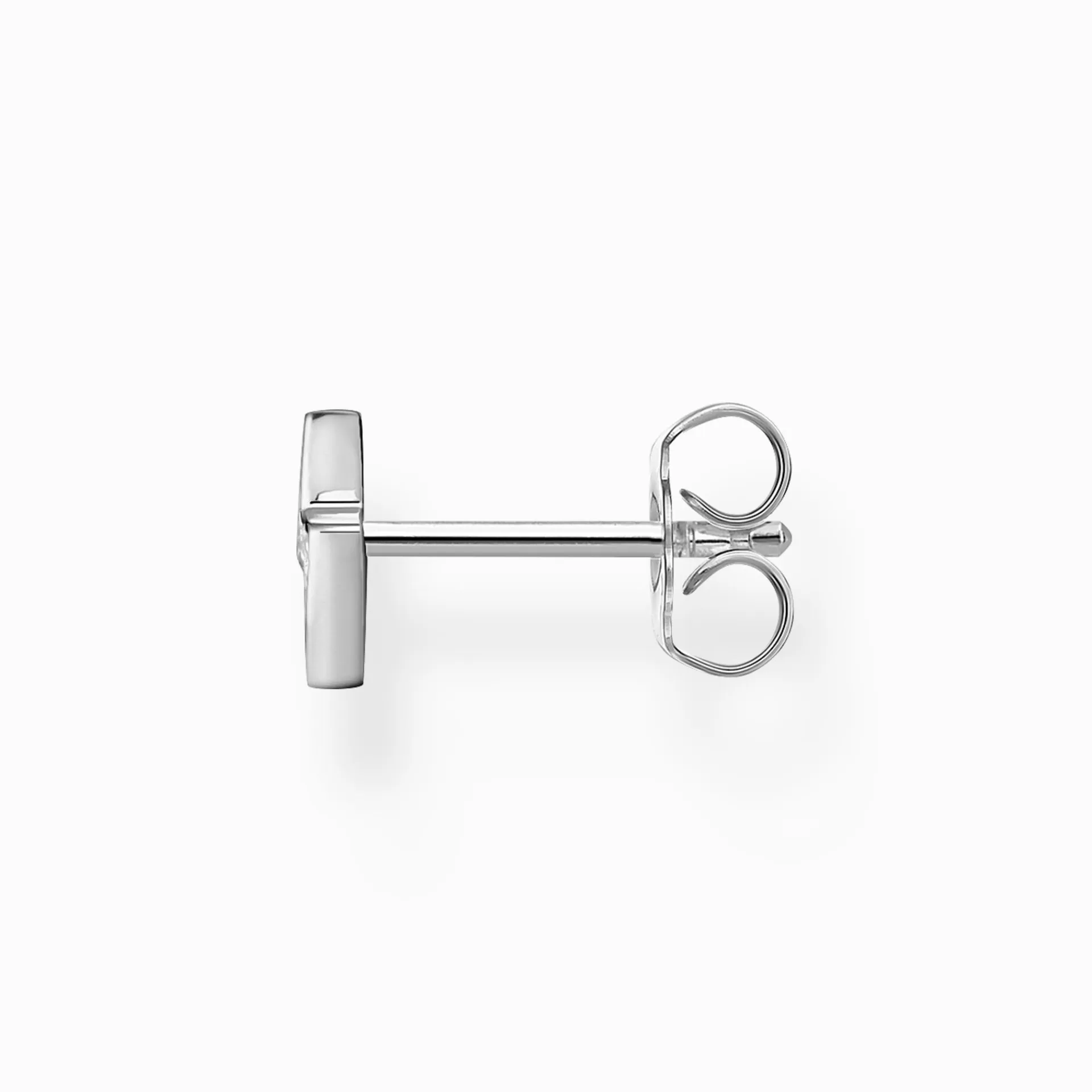THOMAS SABO Stiftörhängen | Återvunnet 925 silver<STIFT&OUML;RH&AUML;NGEN INDIVIDUELLT FLASH SILVER silverfargad, vit