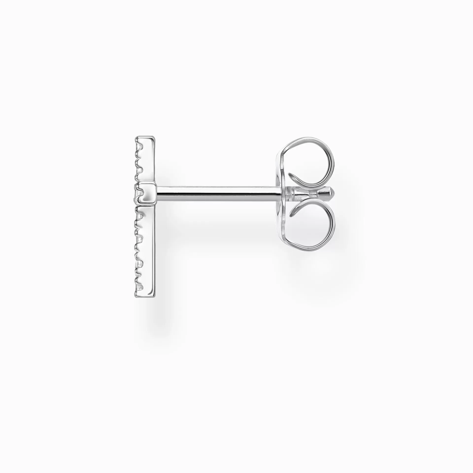 THOMAS SABO Stiftörhängen | Återvunnet 925 silver<STIFT&OUML;RH&AUML;NGEN INDIVIDUELLT KORS silverfargad, vit