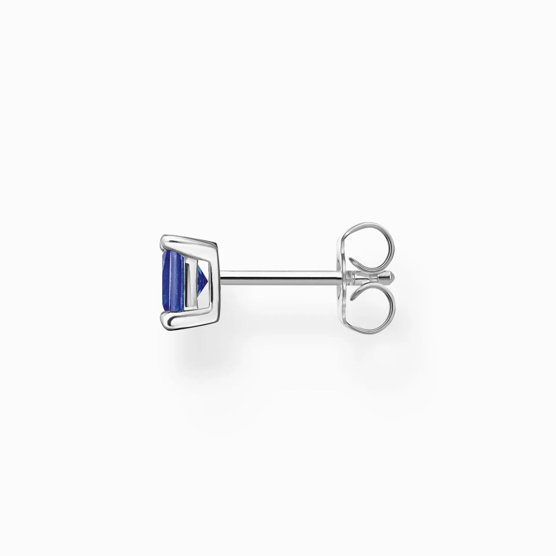 THOMAS SABO Stiftörhängen | Återvunnet 925 silver<STIFT&OUML;RH&AUML;NGEN INDIVIDUELLT MED BL&ARING; STEN SILVER silverfargad, mörkblå