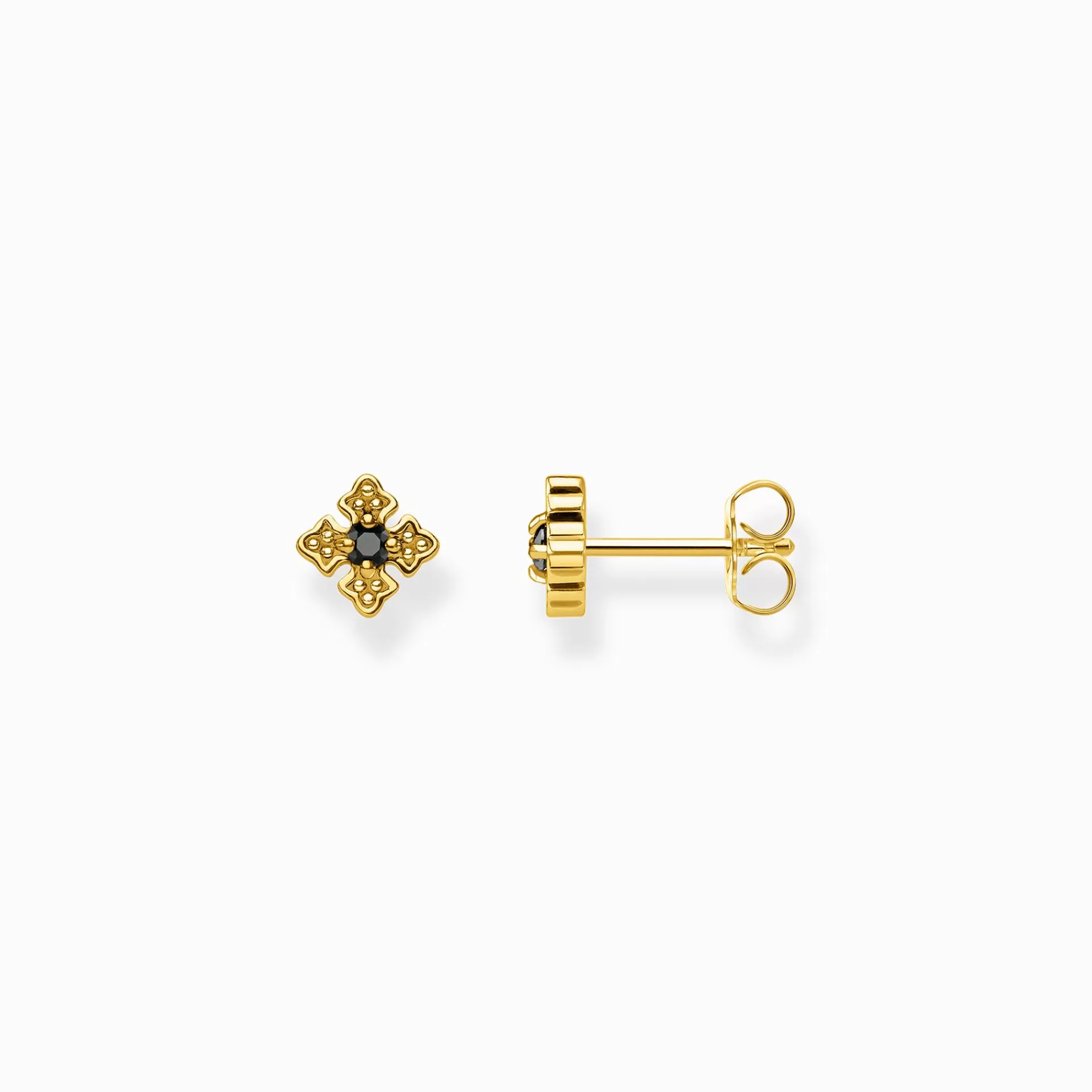 THOMAS SABO Stiftörhängen | Örhängen & creoler<STIFT&OUML;RH&AUML;NGEN ROYALTY GULD gult guldfargad, svart